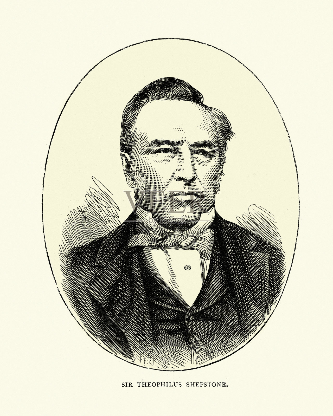 西奥菲勒斯·谢普斯通爵士，英国南非政治家，19世纪插画图片素材