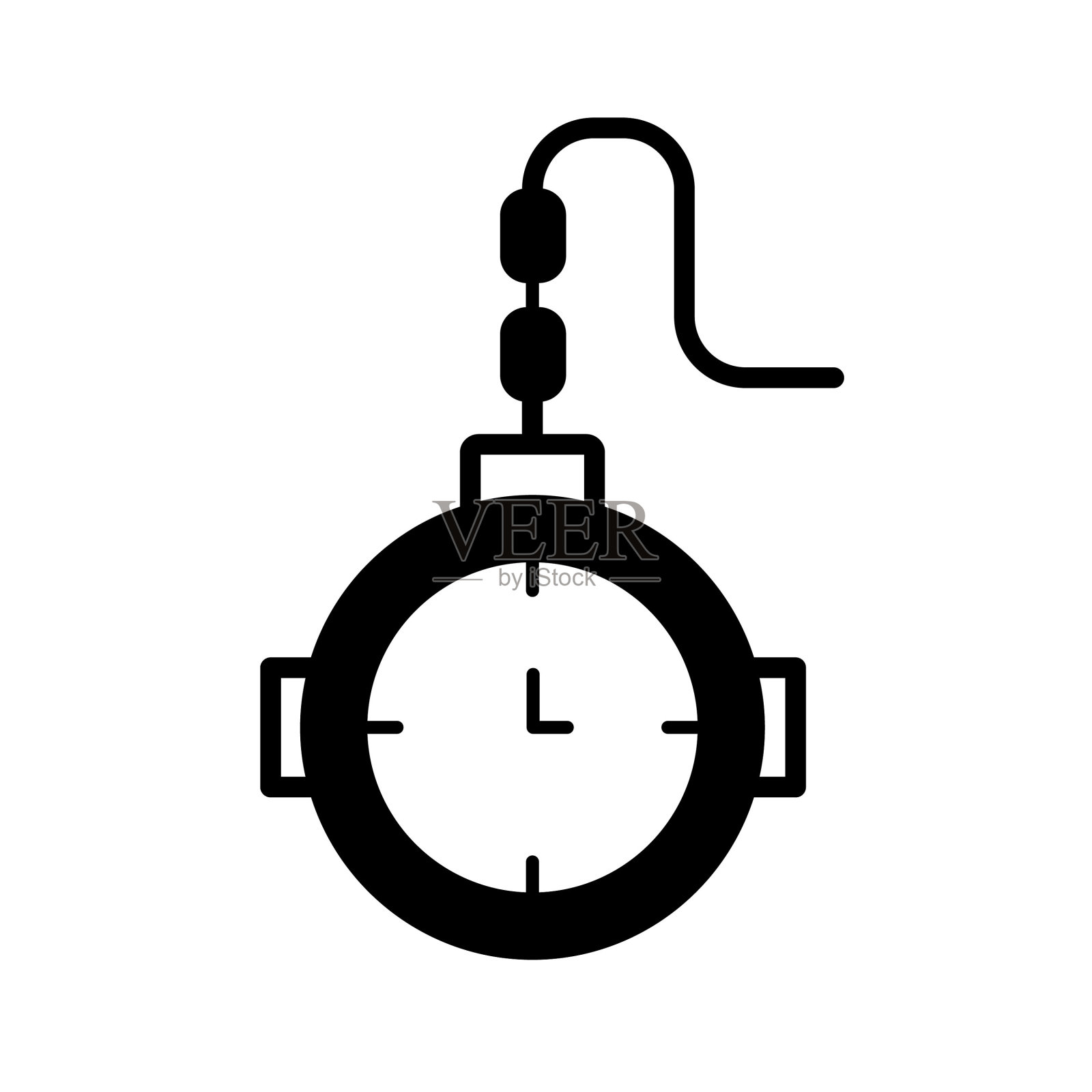 链表字形矢量图标，可以很容易地编辑或修改插画图片素材