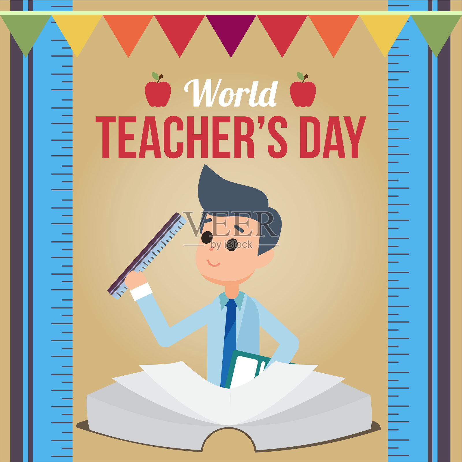 国际教师节背景图插画图片素材