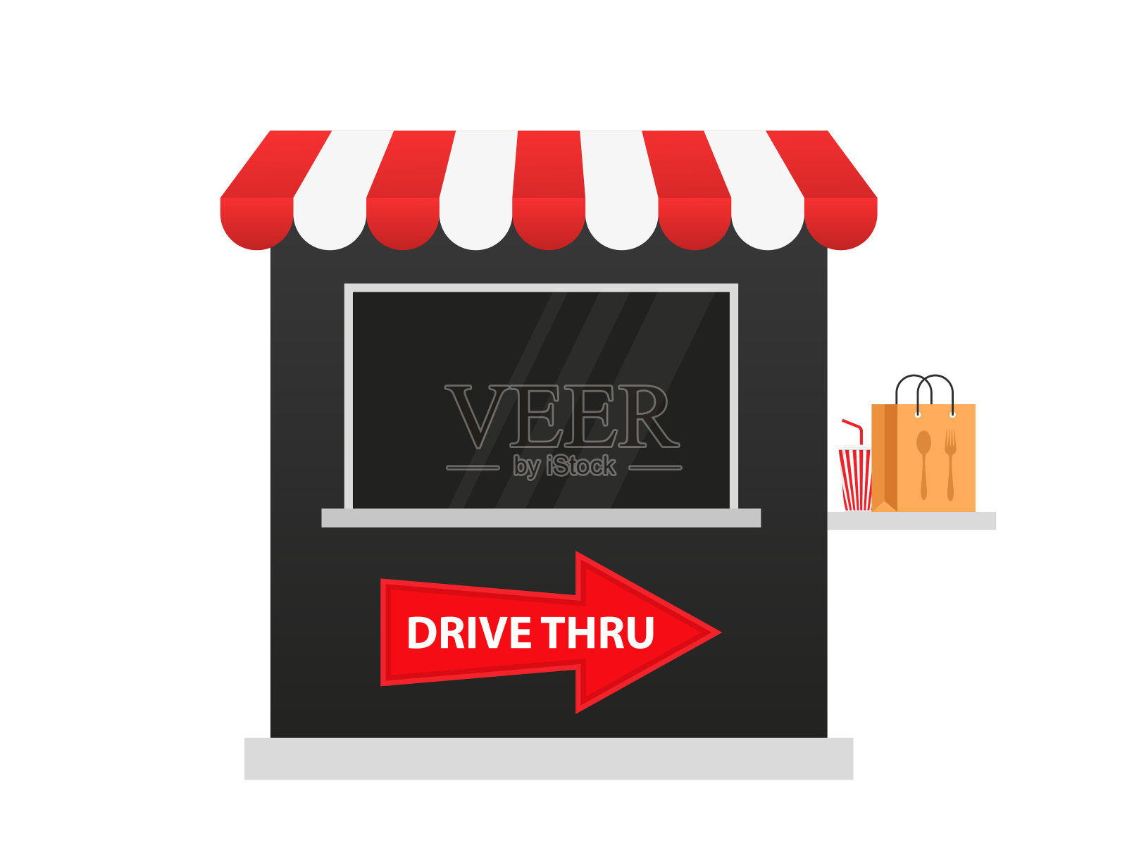 在白色背景上存储的驱动器。动画矢量设计中的新常态活动概念。矢量图插画图片素材