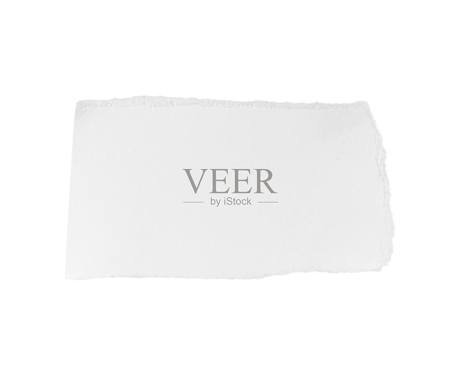 白色撕开的一张纸孤立的白色背景与剪贴路径。广告位照片摄影图片