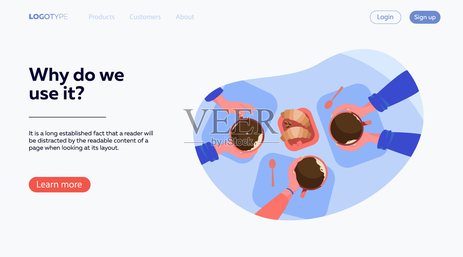 人们在咖啡店喝咖啡插画图片素材