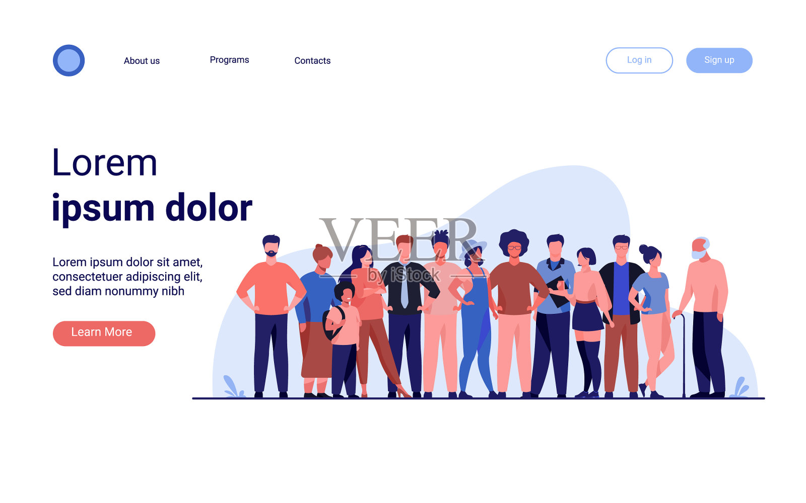 不同年龄的不同人群插画图片素材