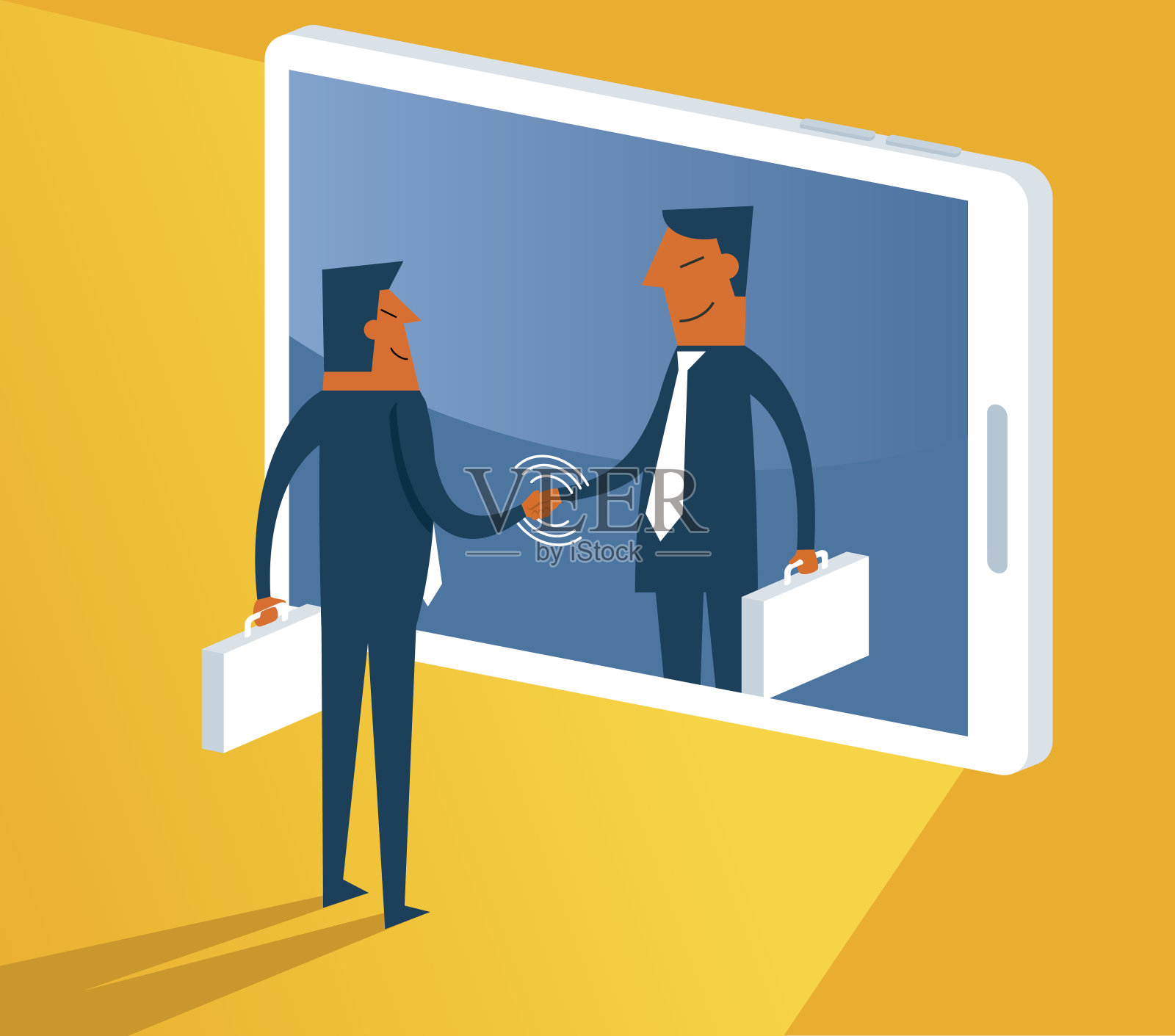 沟通——商人插画图片素材