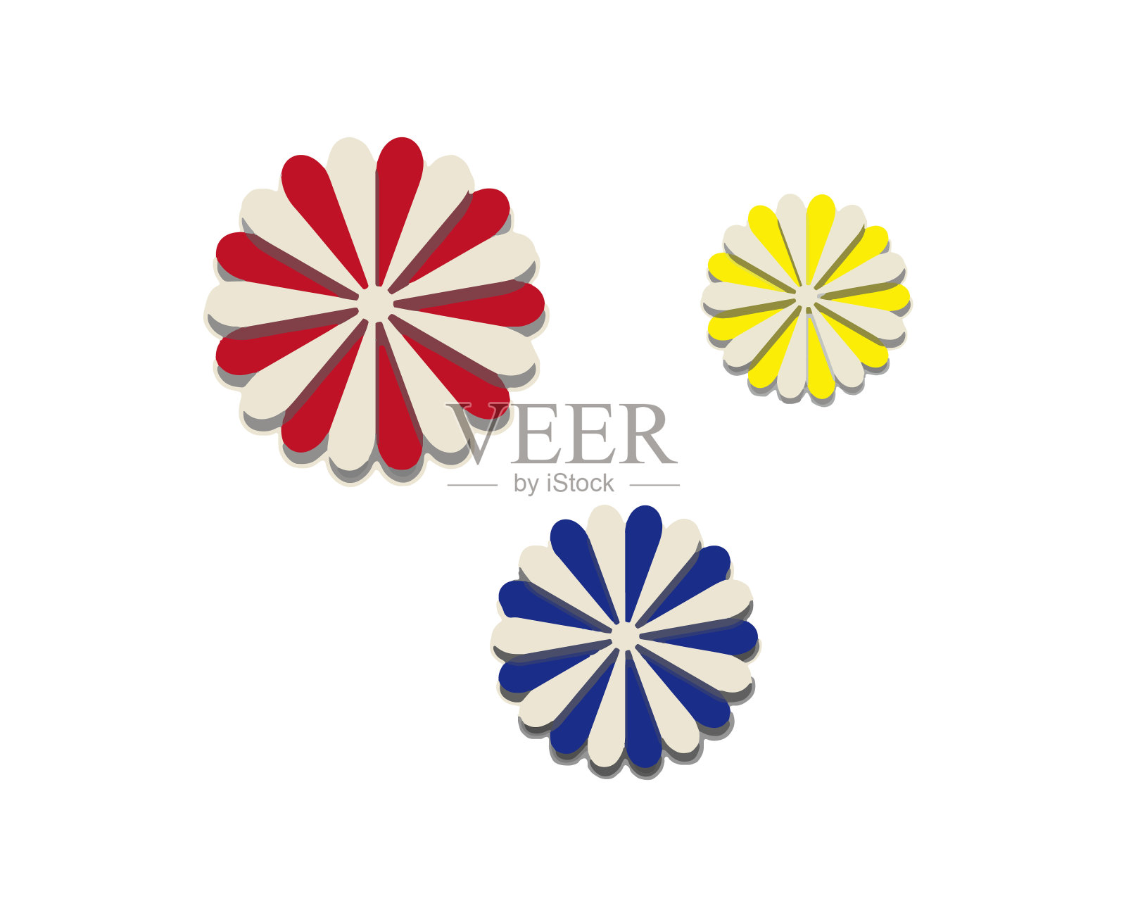 贺年卡插图材料，富士山像剪纸插画图片素材