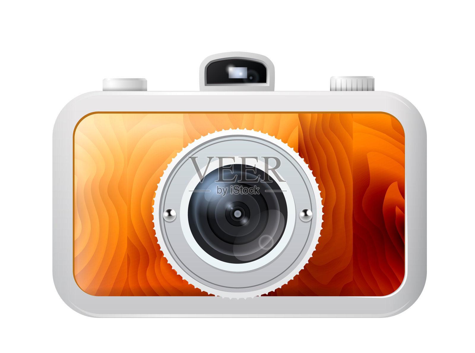 相机木箱孤立在白色背景插画图片素材