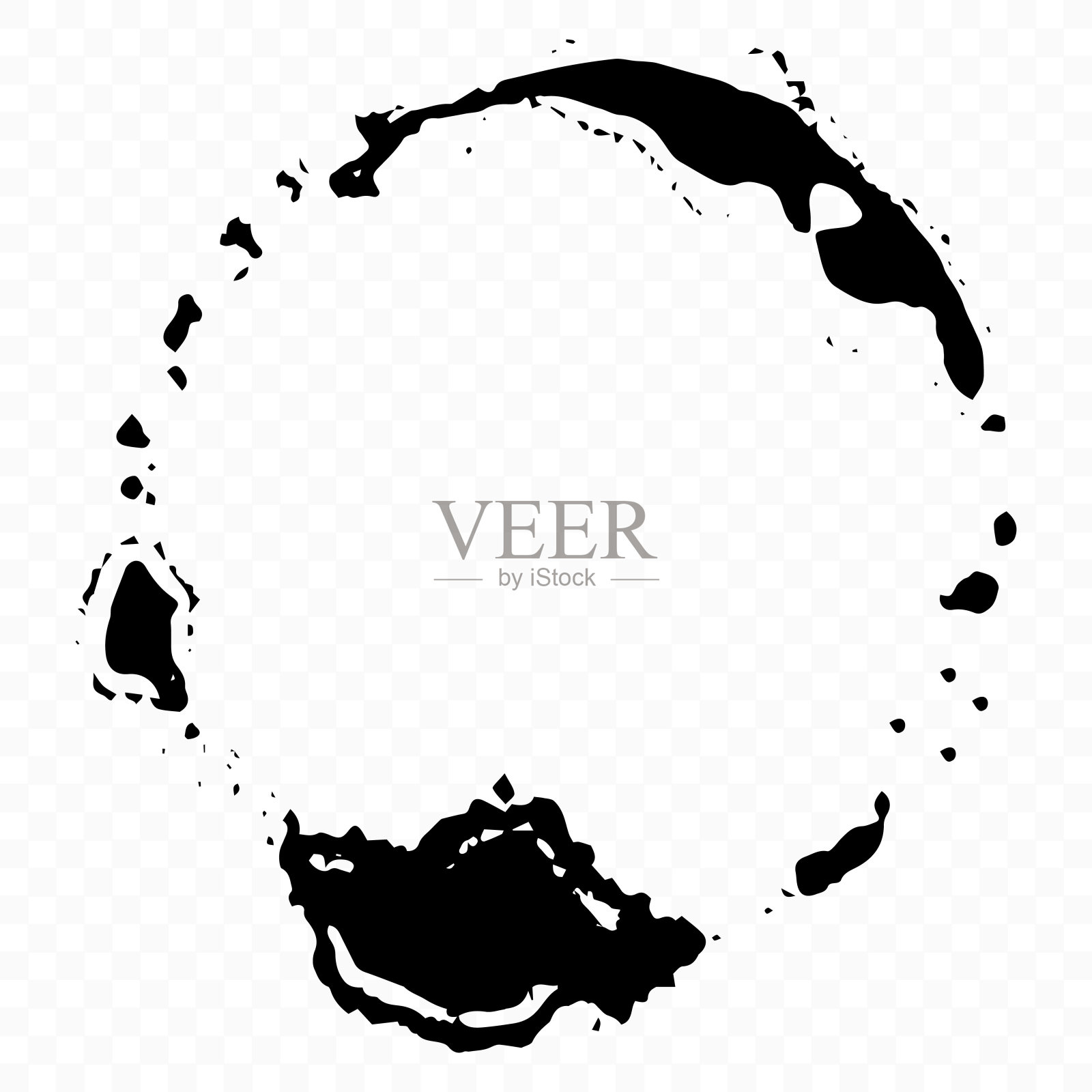 抽象油漆飞溅圈，矢量插画图片素材