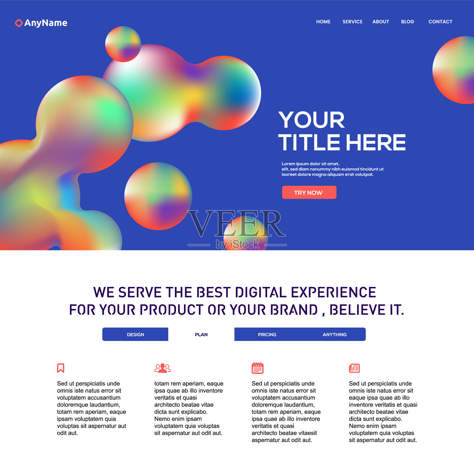 网页设计模板插画图片素材