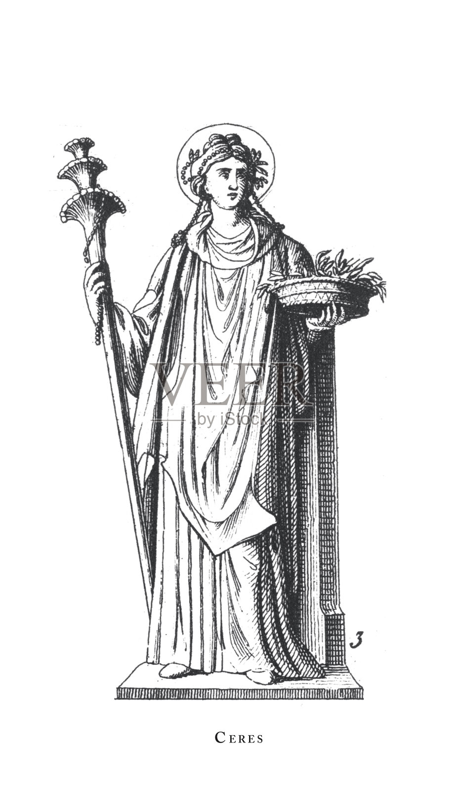 雕刻古董插图，1851年出版。雕刻古董插图，1851年出版插画图片素材