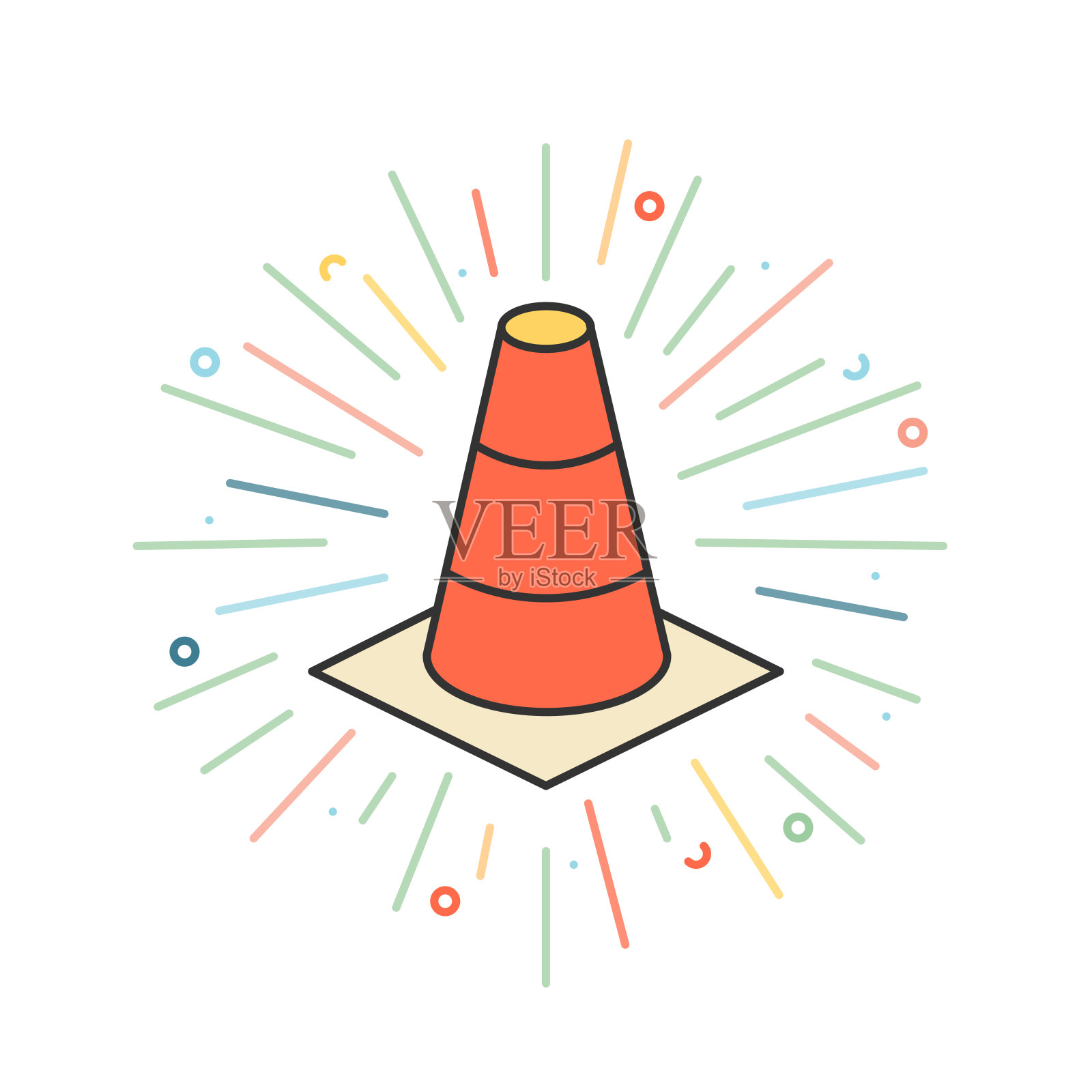 锥行图标插画图片素材