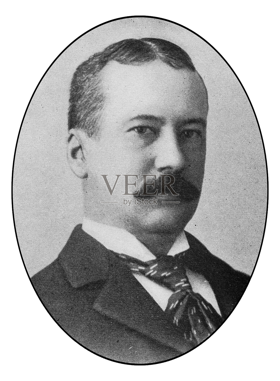 著名纽约人肖像:约翰·威廉·尼克斯插画图片素材