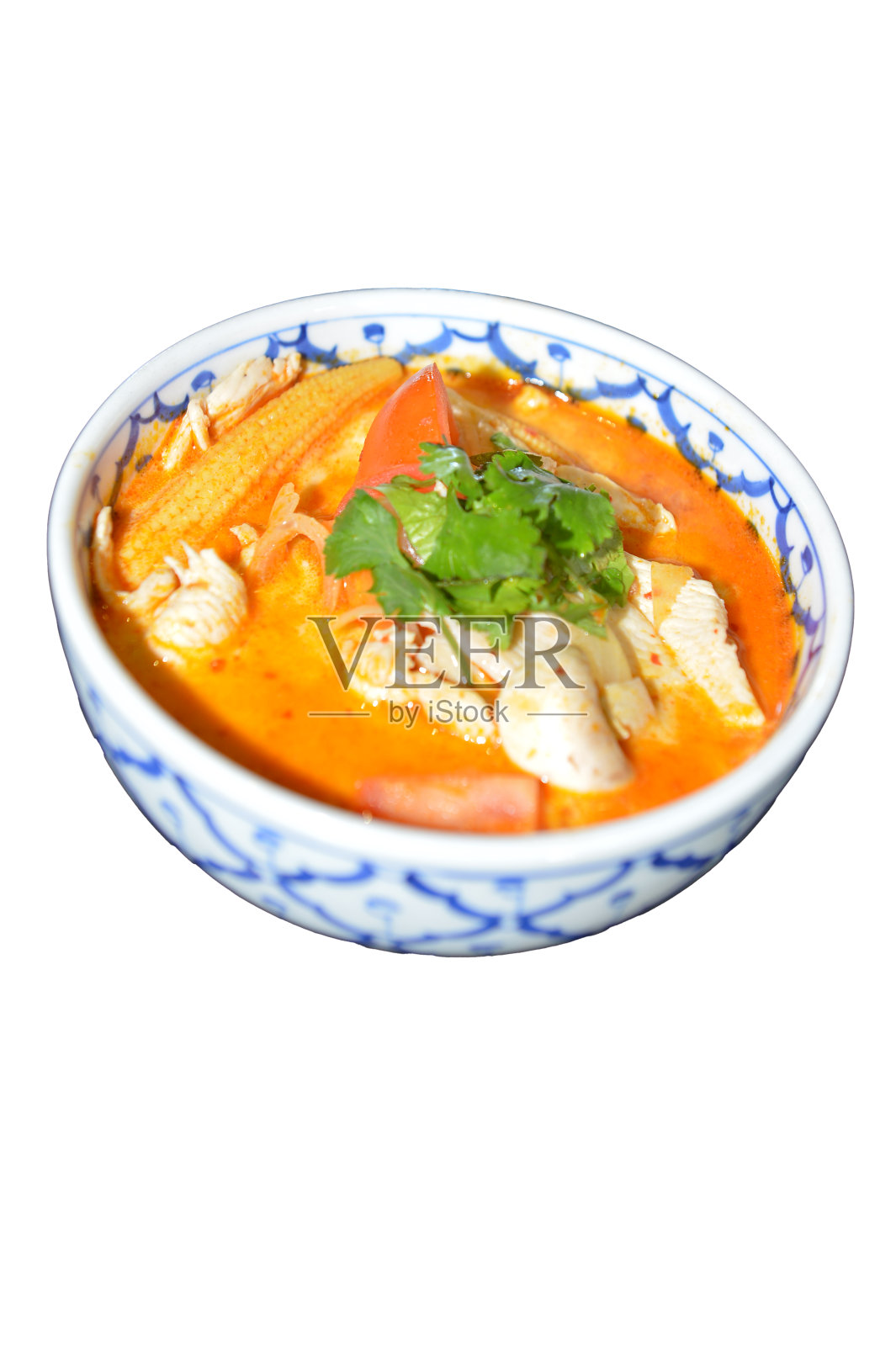 冬阴汤配饭菜照片摄影图片