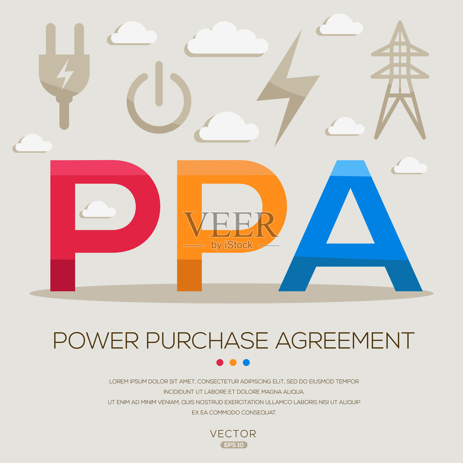 购电协议插画图片素材