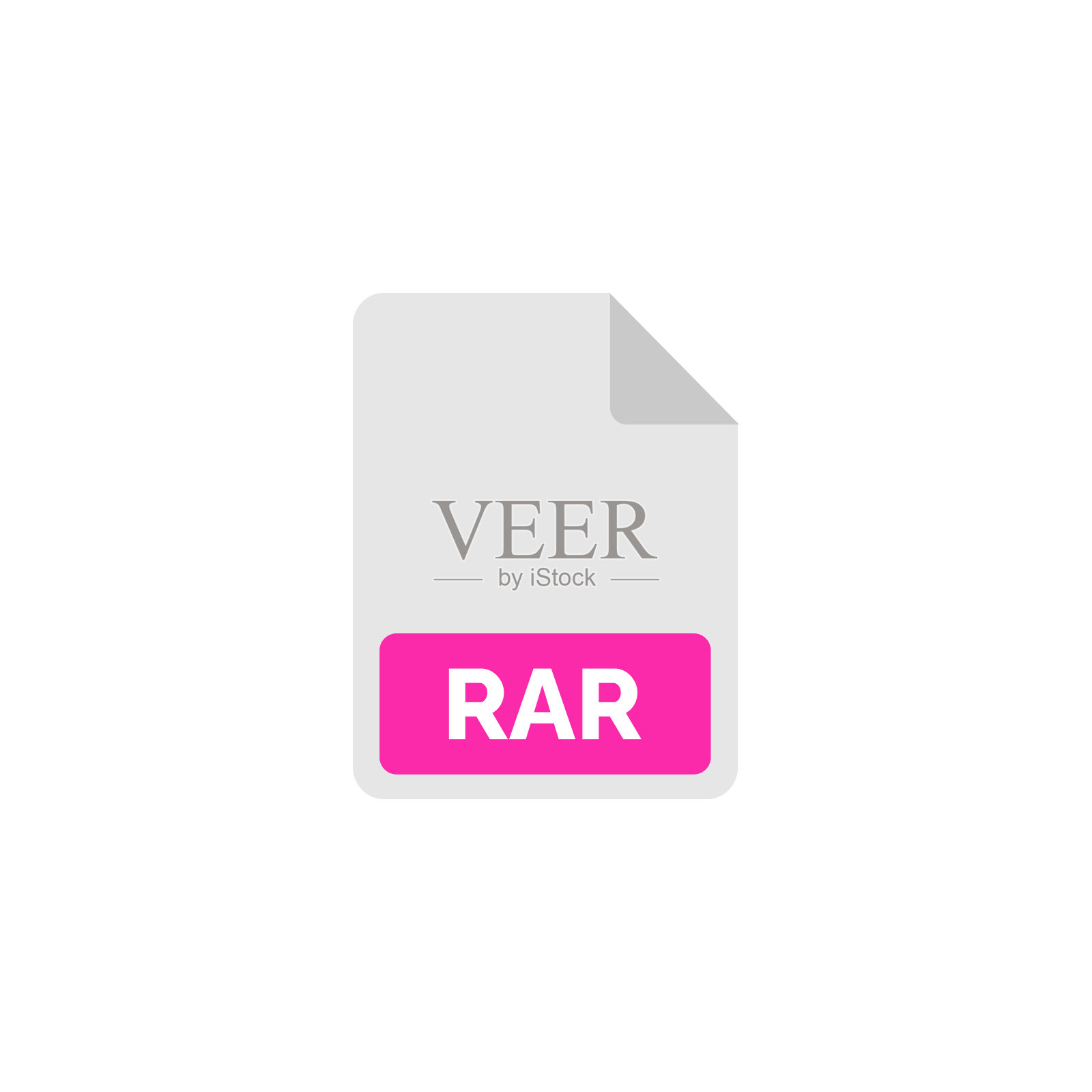 RAR文件图标隔离在白色背景上插画图片素材