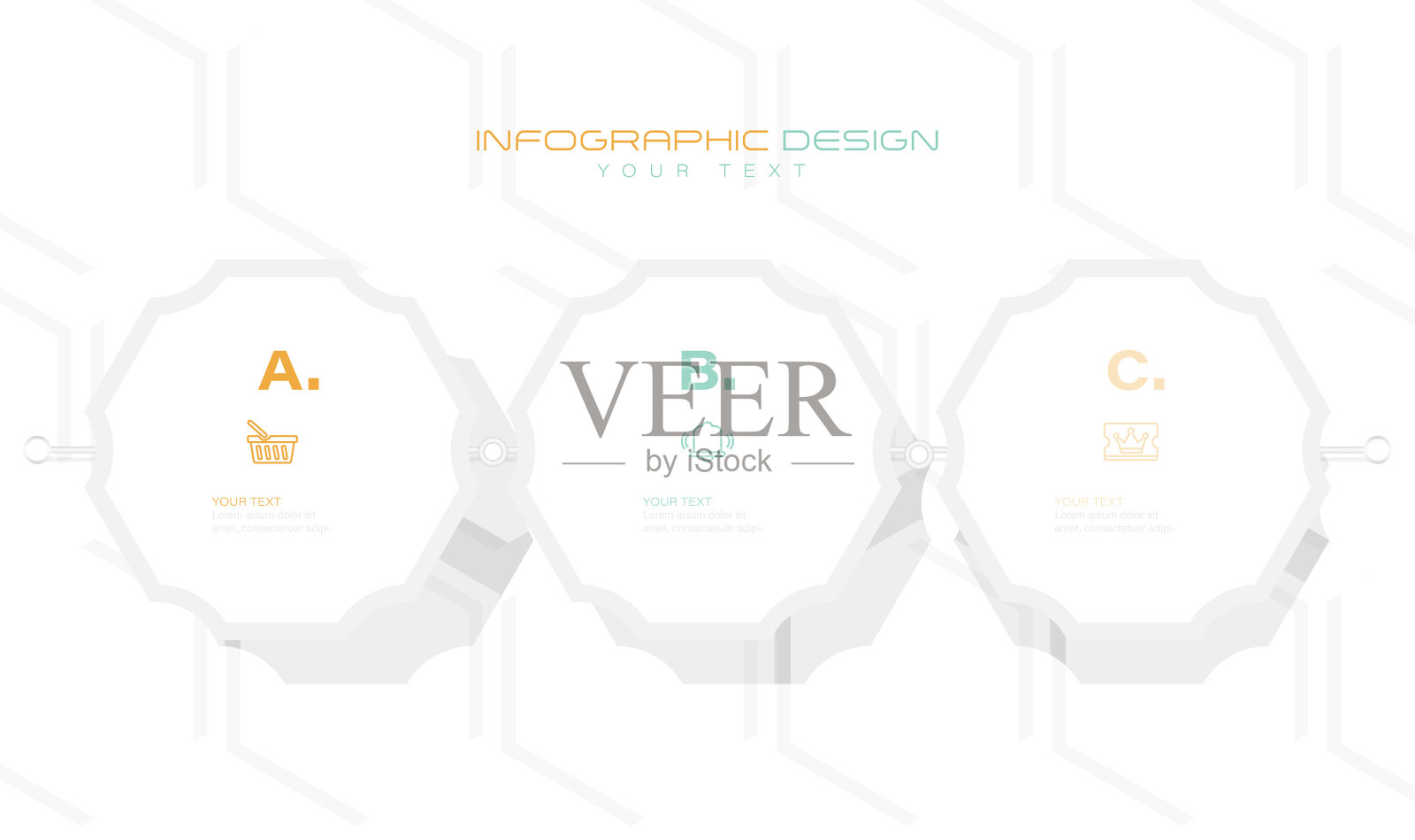 带有图标的时间线信息图图表插画图片素材