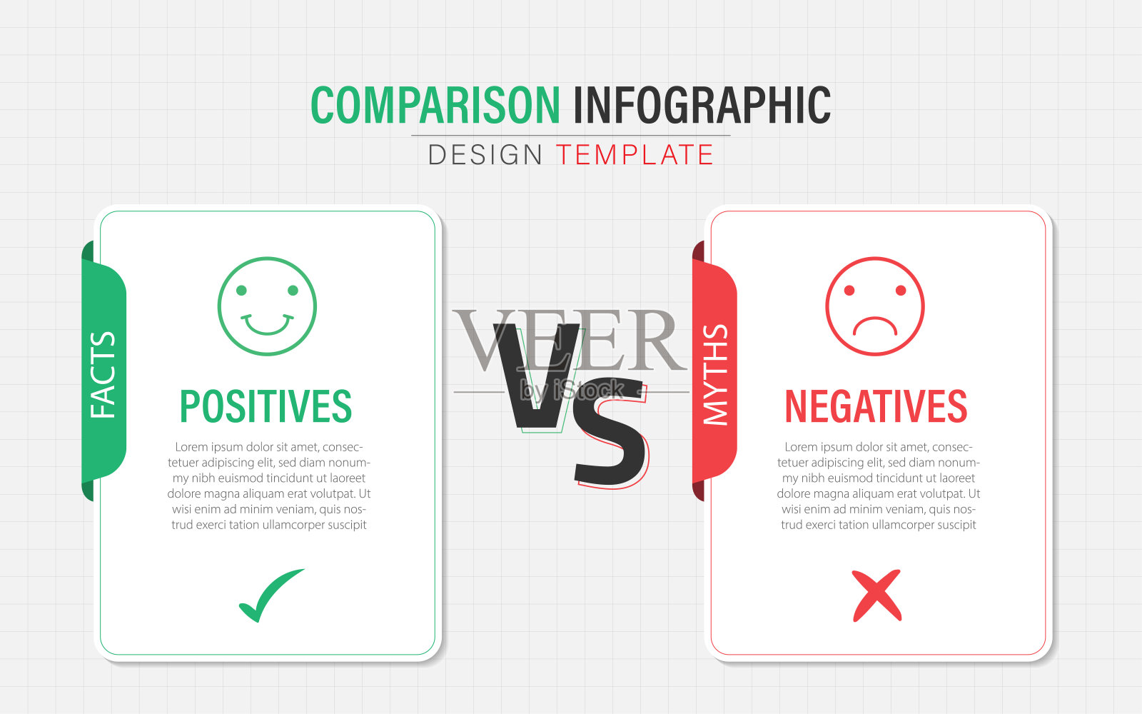 比较信息图表设计模板。插画图片素材