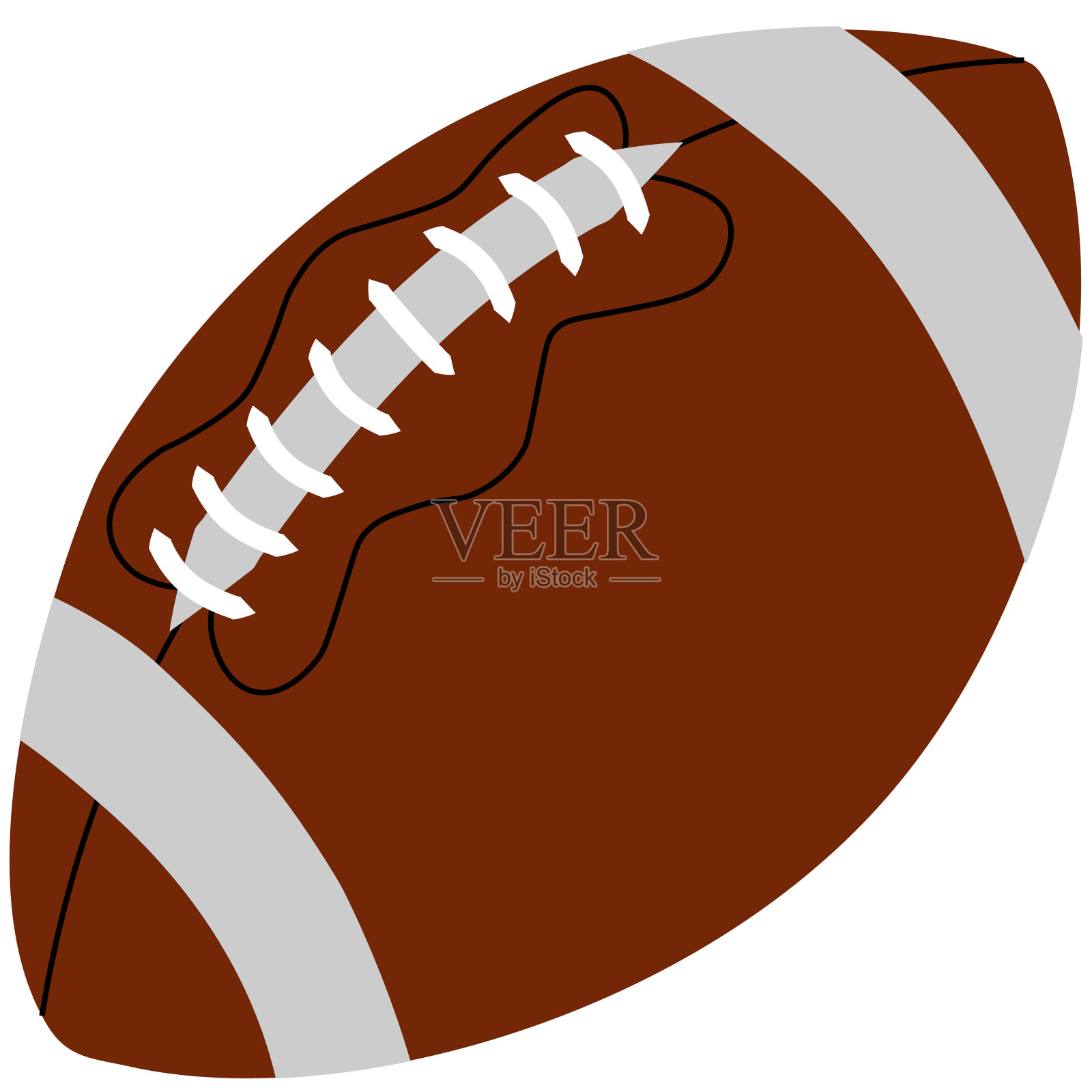 美国足球图标矢量插图。插画图片素材