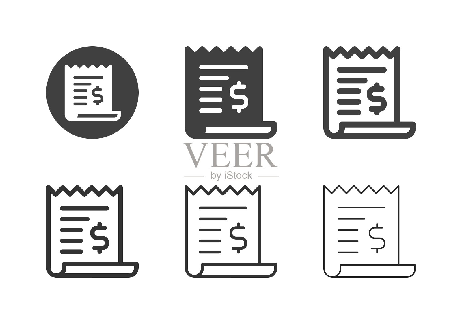 金融票据图标-多系列插画图片素材