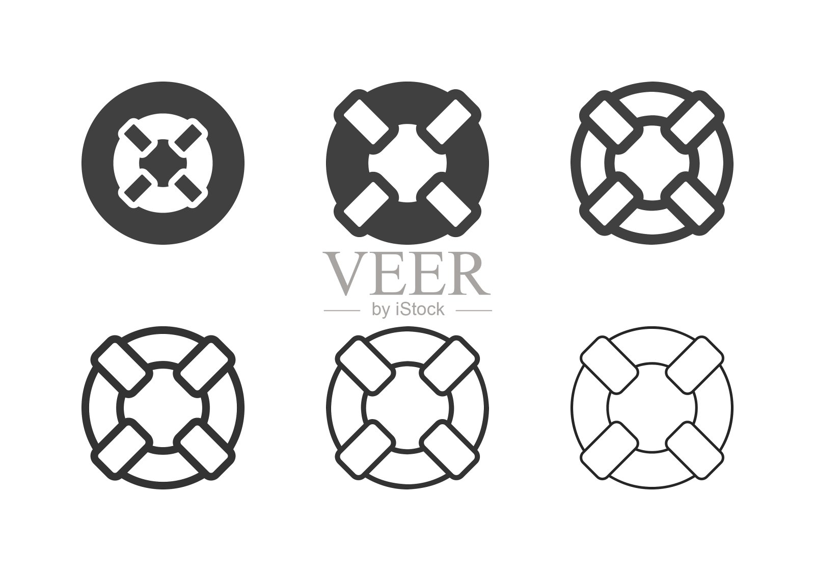 救生圈图标-多系列插画图片素材