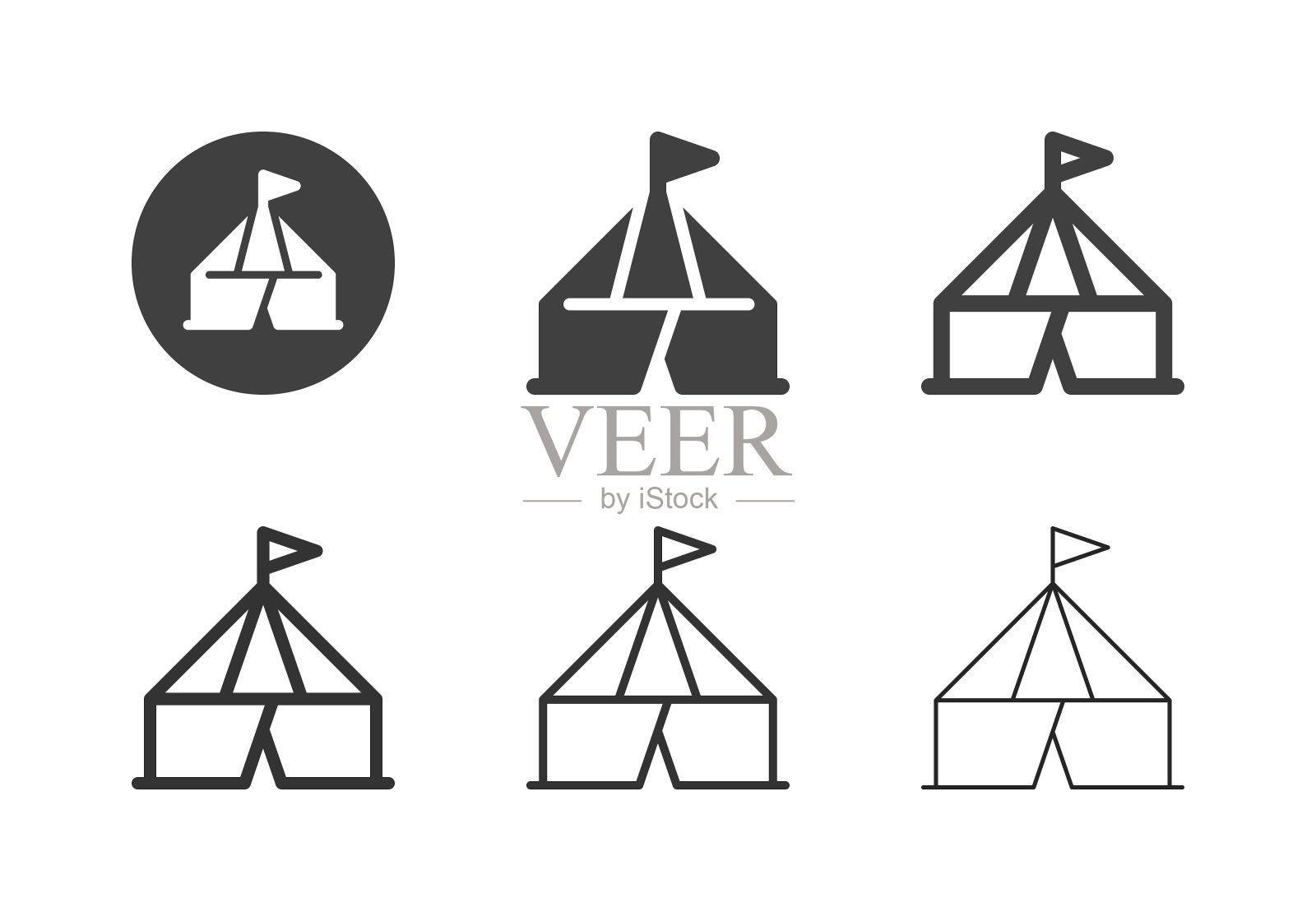 马戏团帐篷图标-多系列插画图片素材