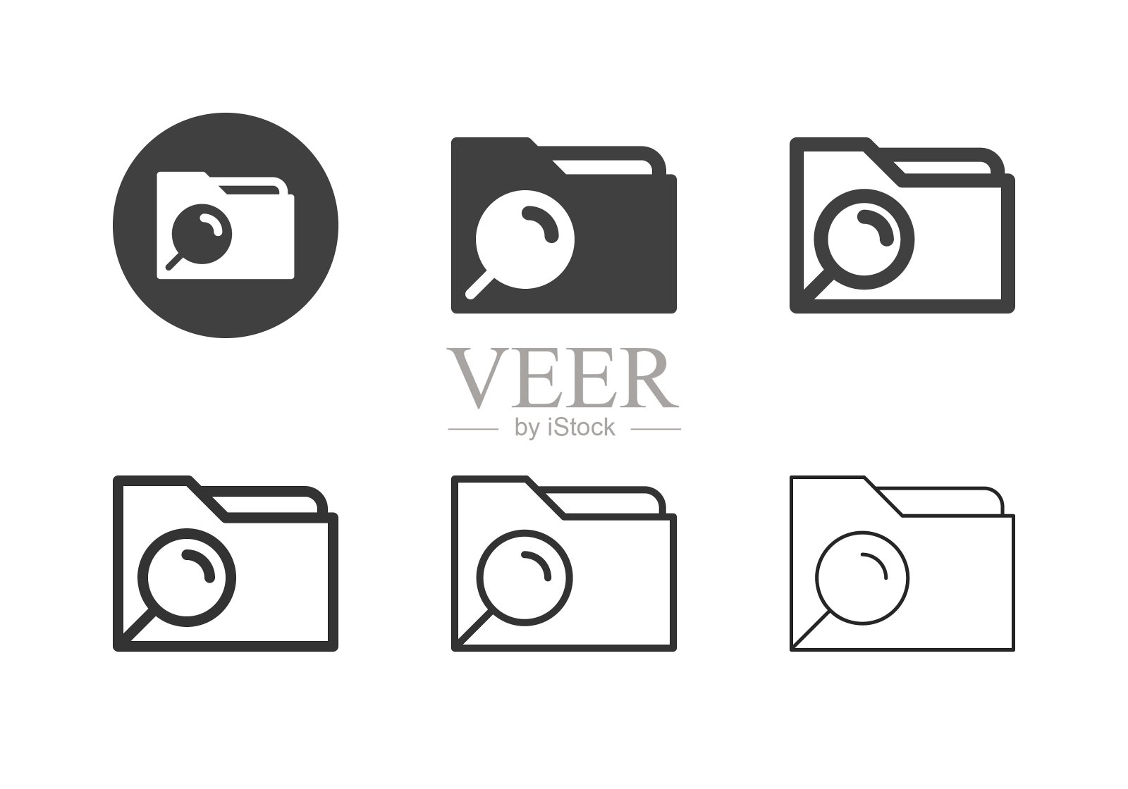 数据搜索图标-多系列插画图片素材