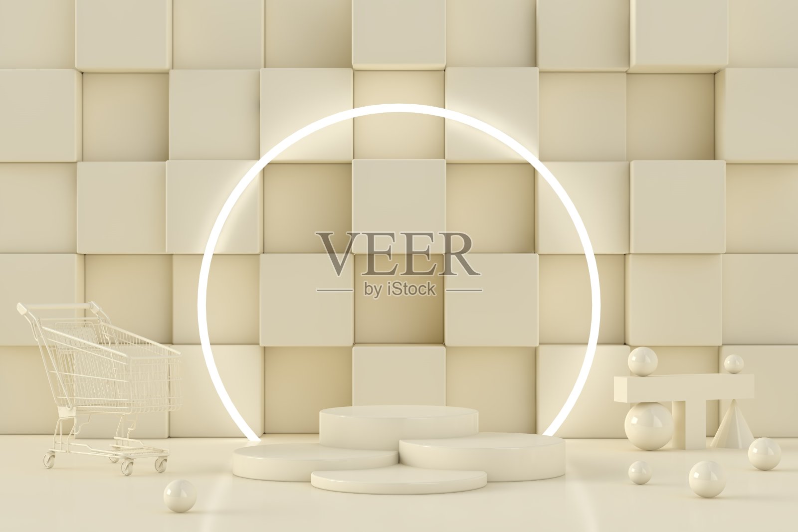 现代3D抽象背景平台的产品展示照片摄影图片