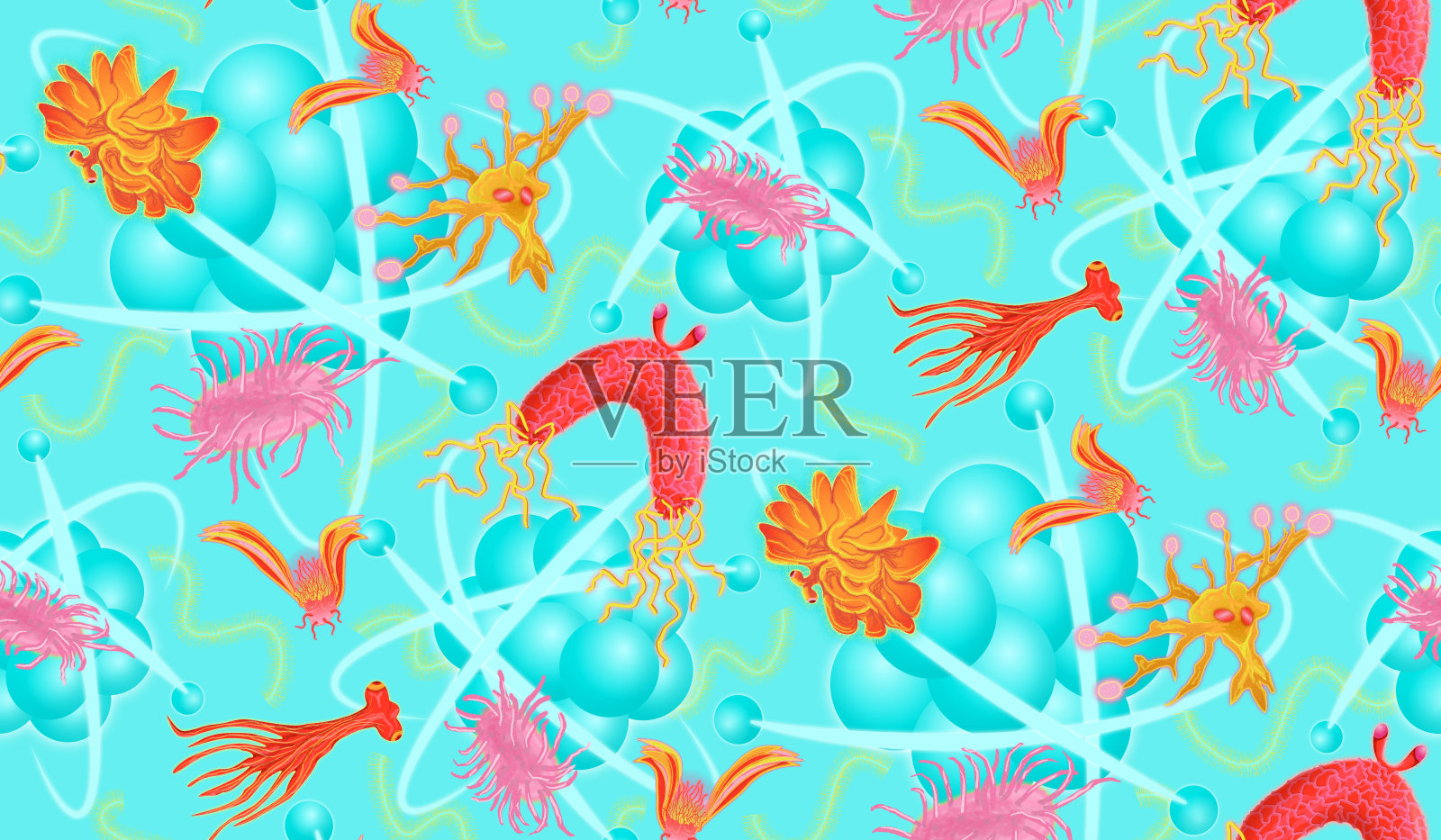 亚原子生物插画图片素材