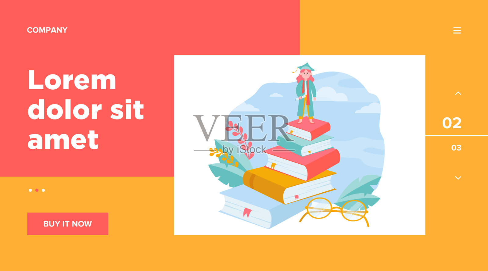 从中学或大学毕业插画图片素材