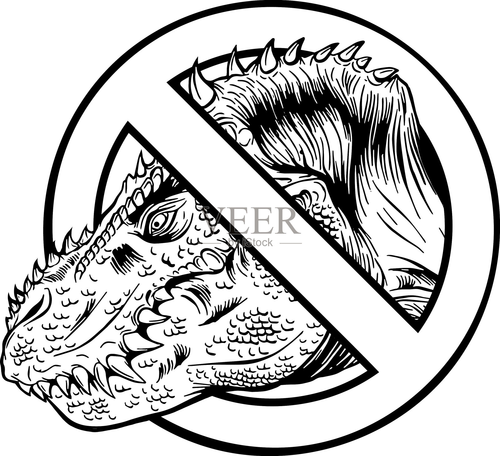 外形恐龙插画图片素材