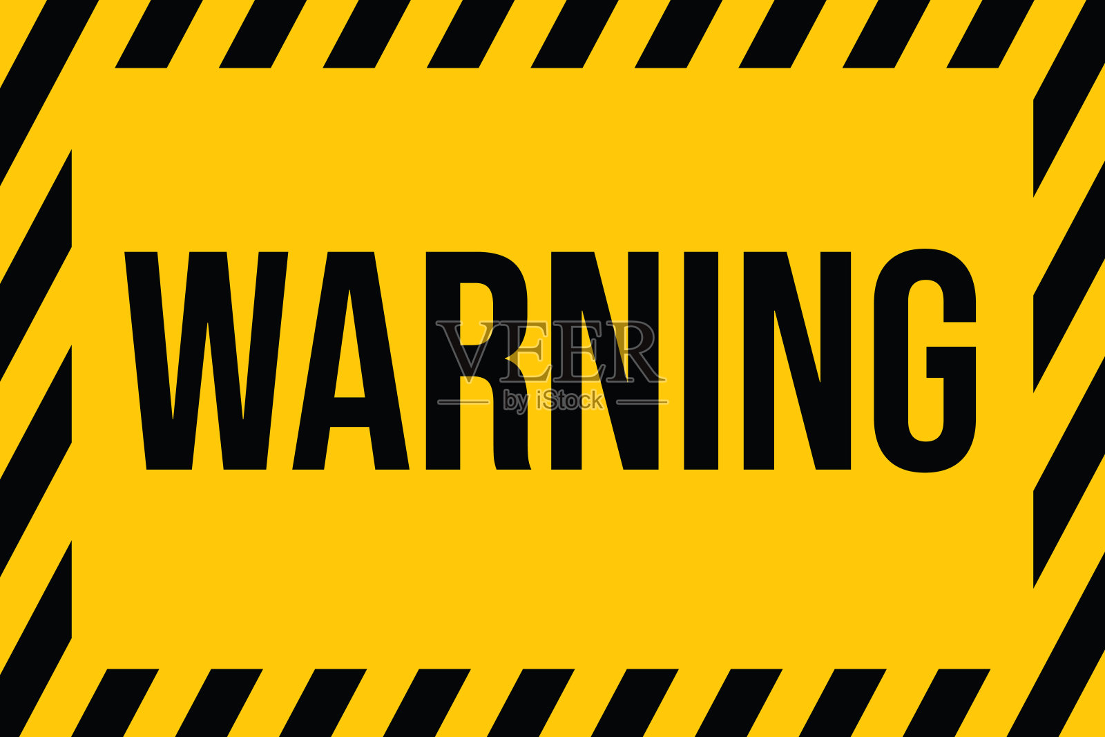 警告在黄色标志向量插图插画图片素材