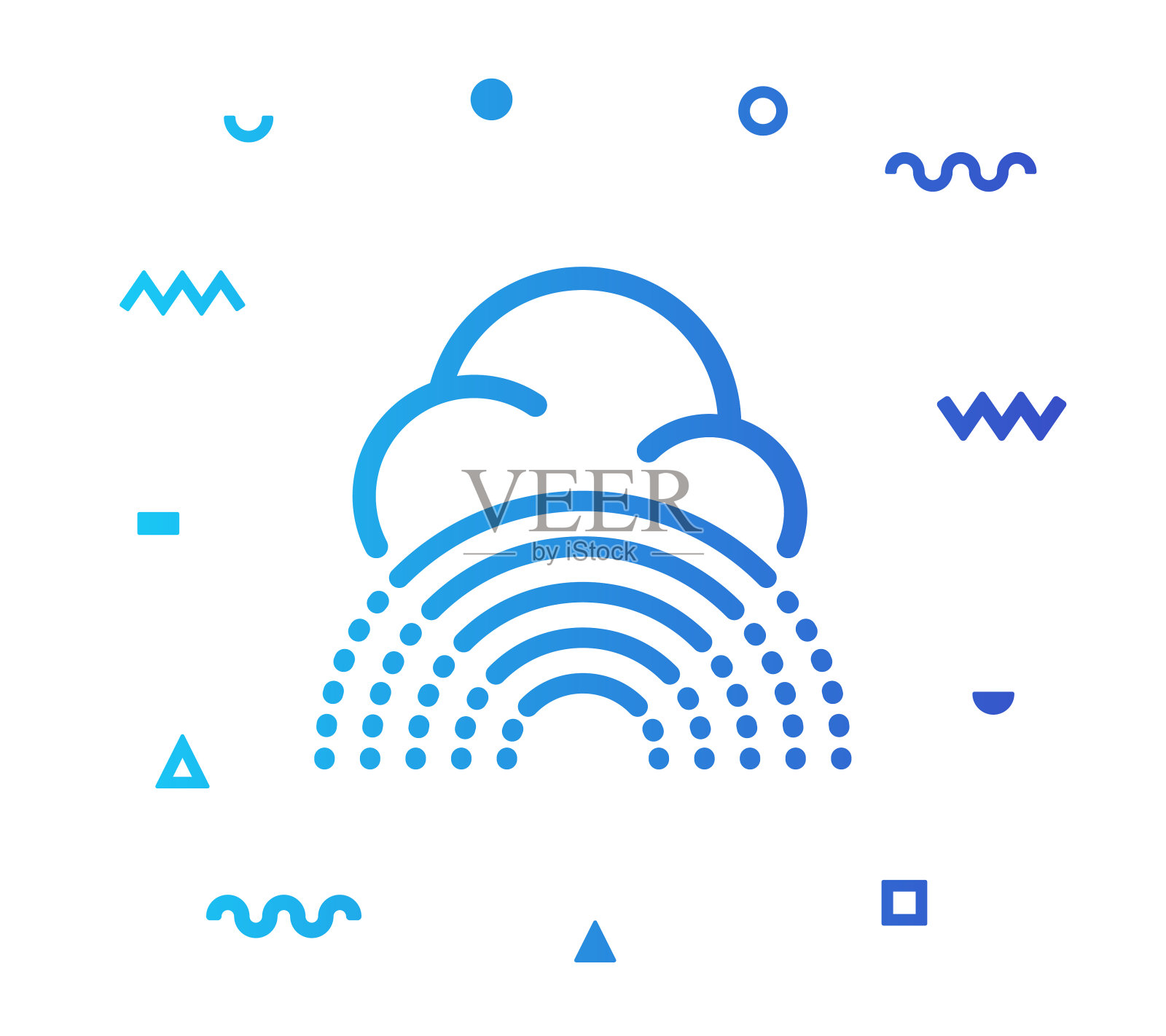 彩虹矢量图标线插图插画图片素材