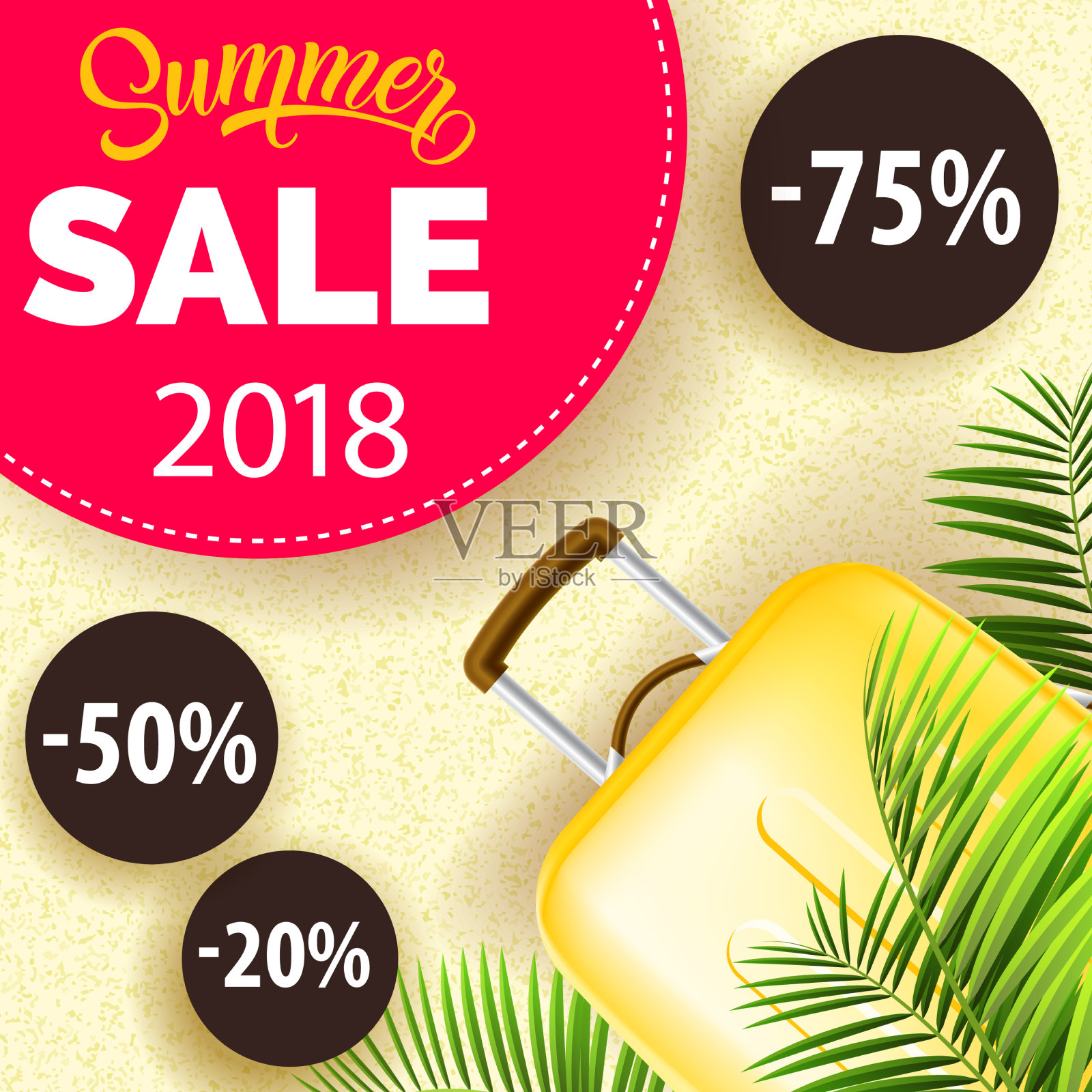 夏季销售2018海报设计与插画图片素材