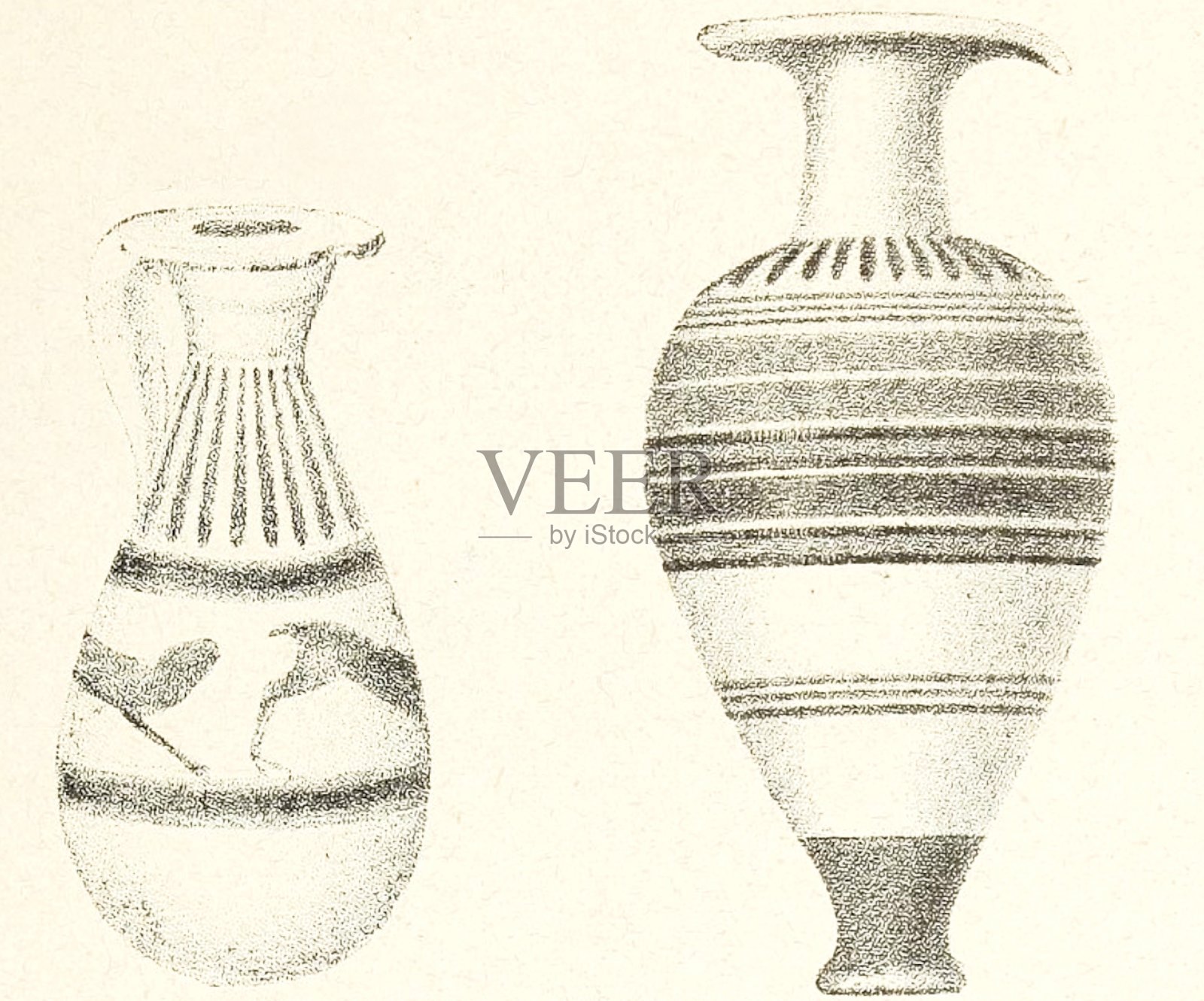 古罗马-伊特鲁里亚人的油膏罐插画图片素材