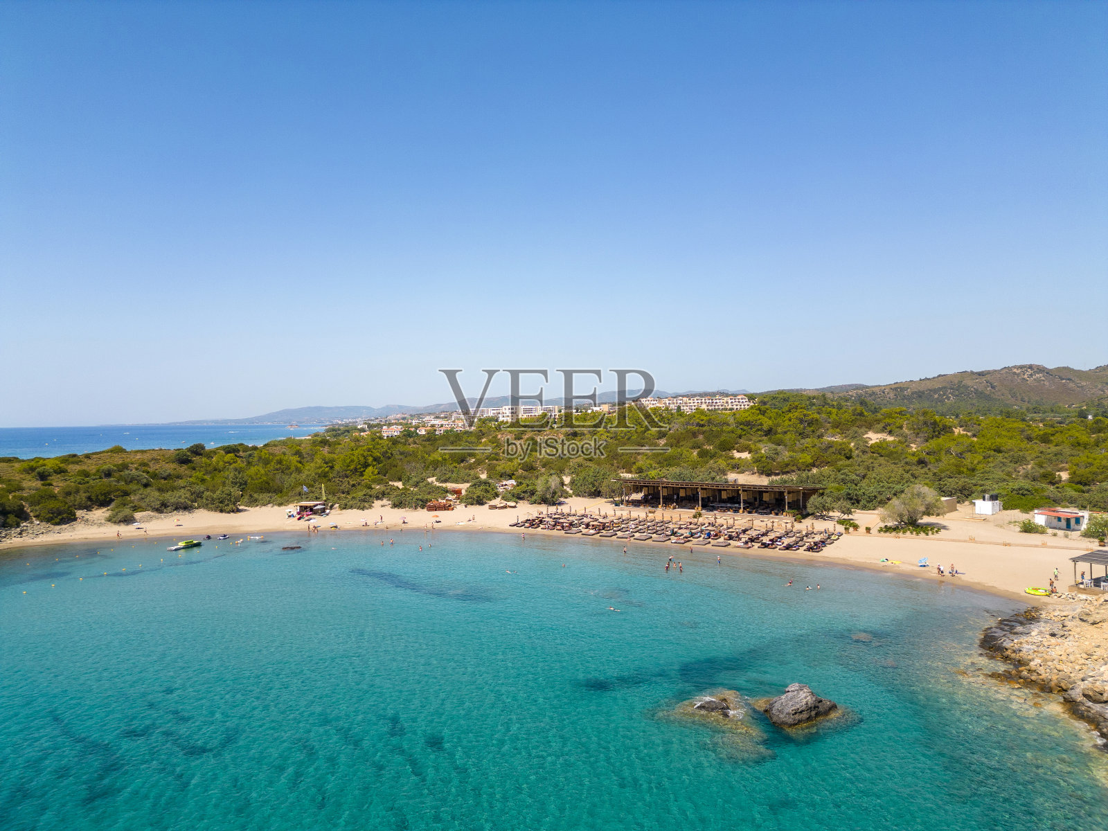 希腊罗德岛的格列斯特拉海滩照片摄影图片