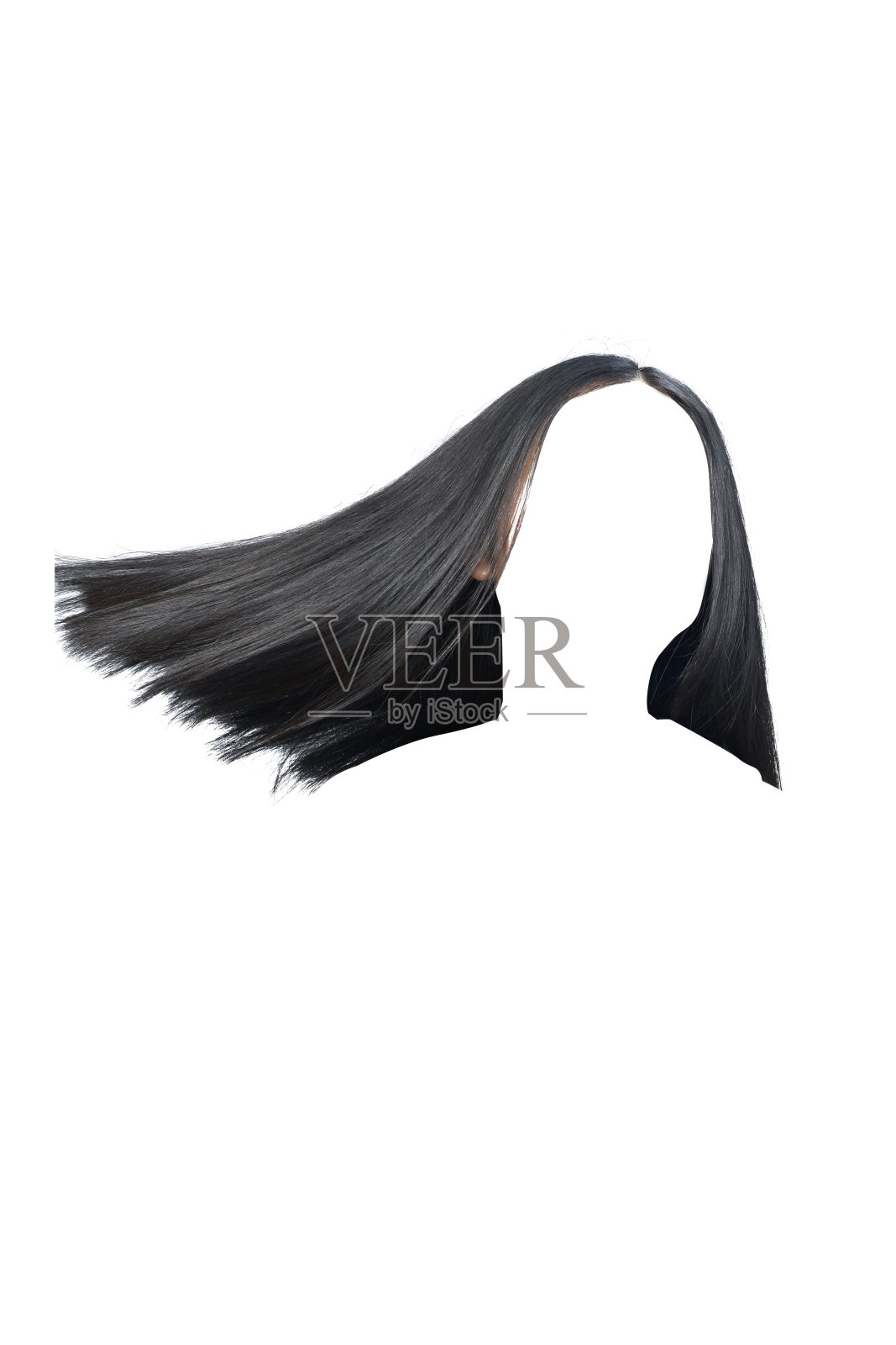 一个女人的头发在风中飞舞照片摄影图片