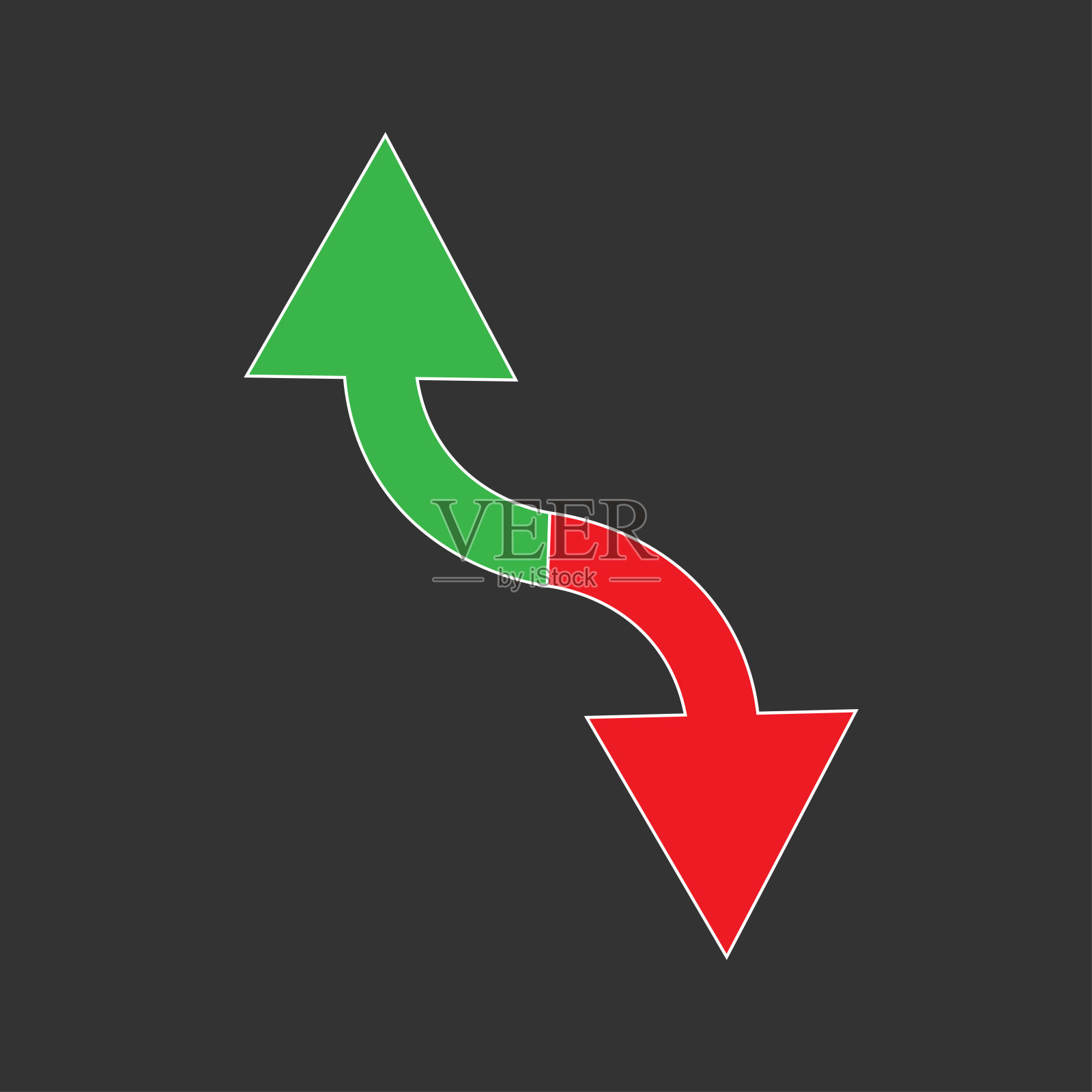 上下箭头插画图片素材