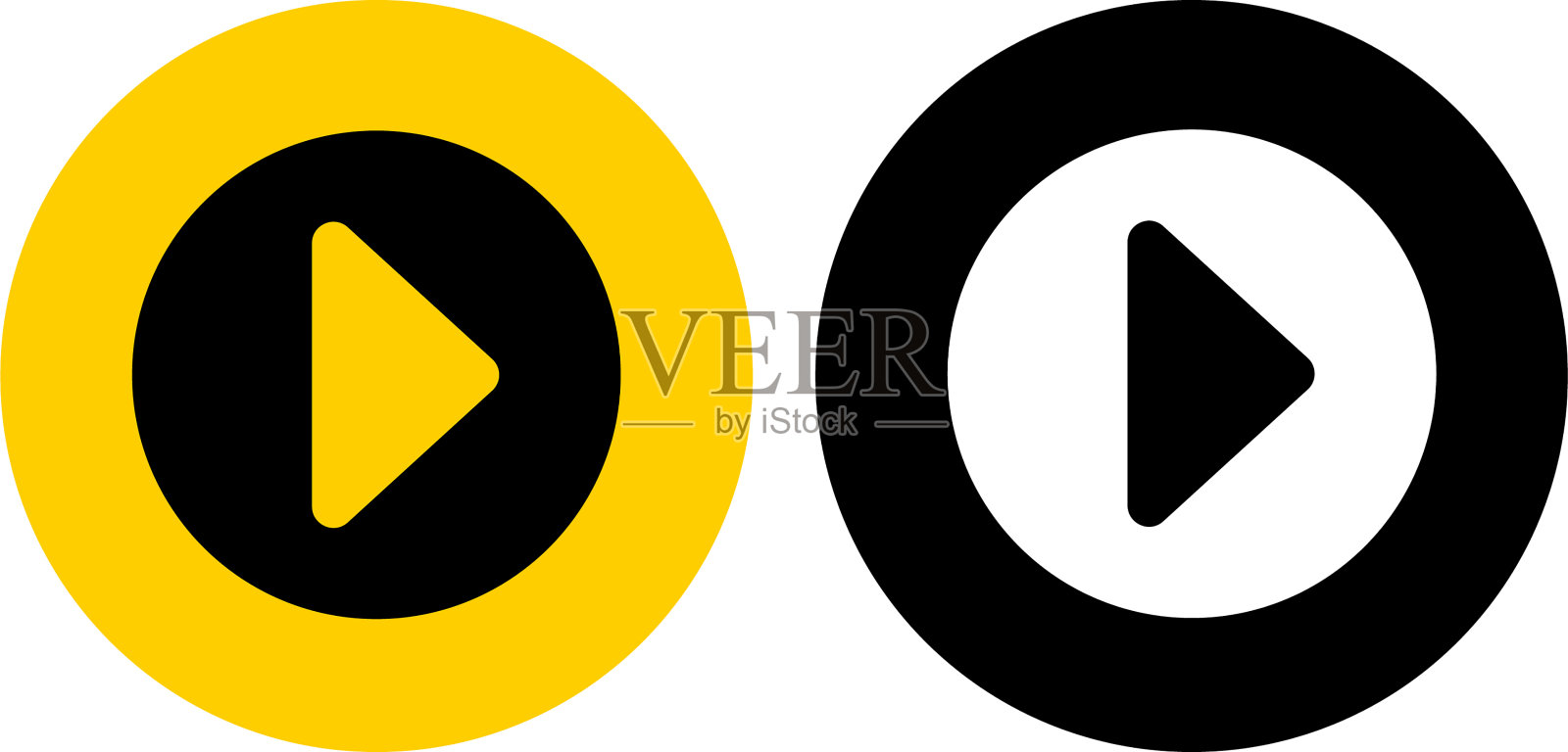 视频播放按钮图标设计元素图片