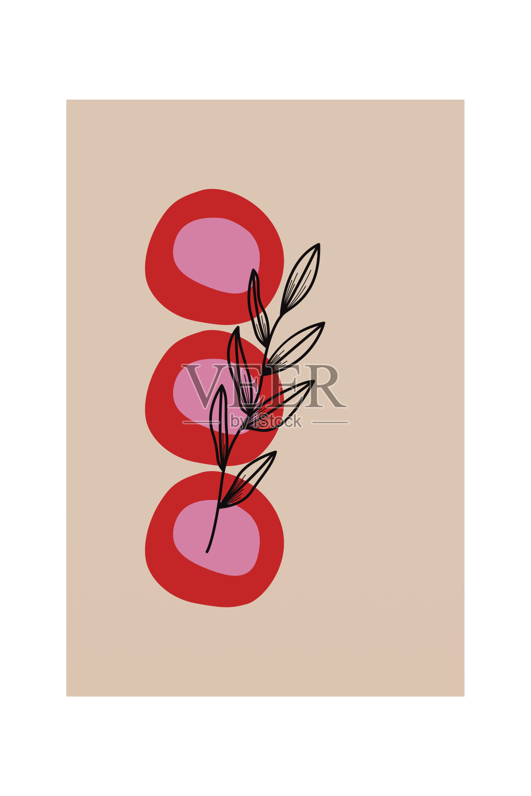 复古花墙艺术装饰插画图片素材