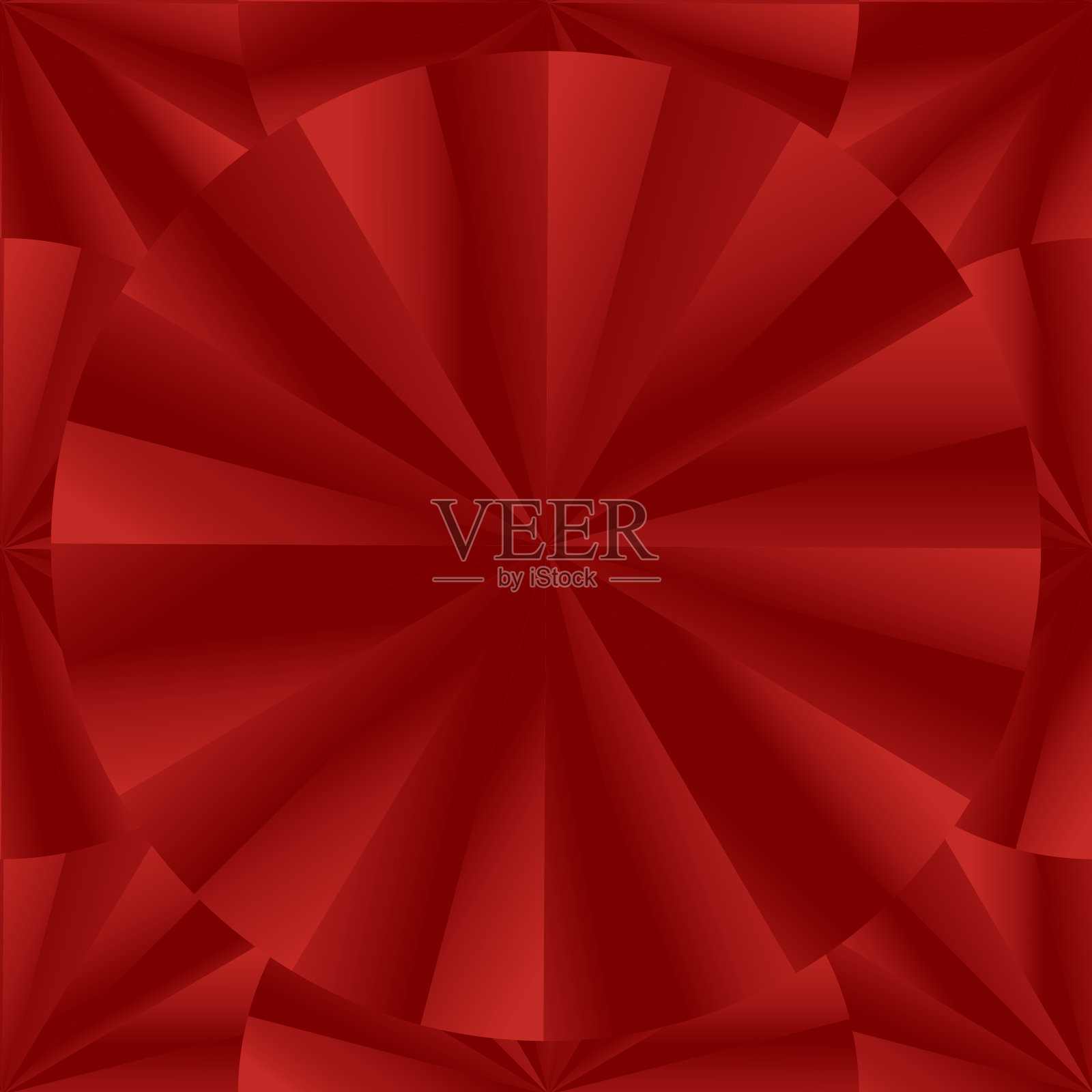 红扇剪纸，亚洲风格的中国新年喜庆图案插画图片素材