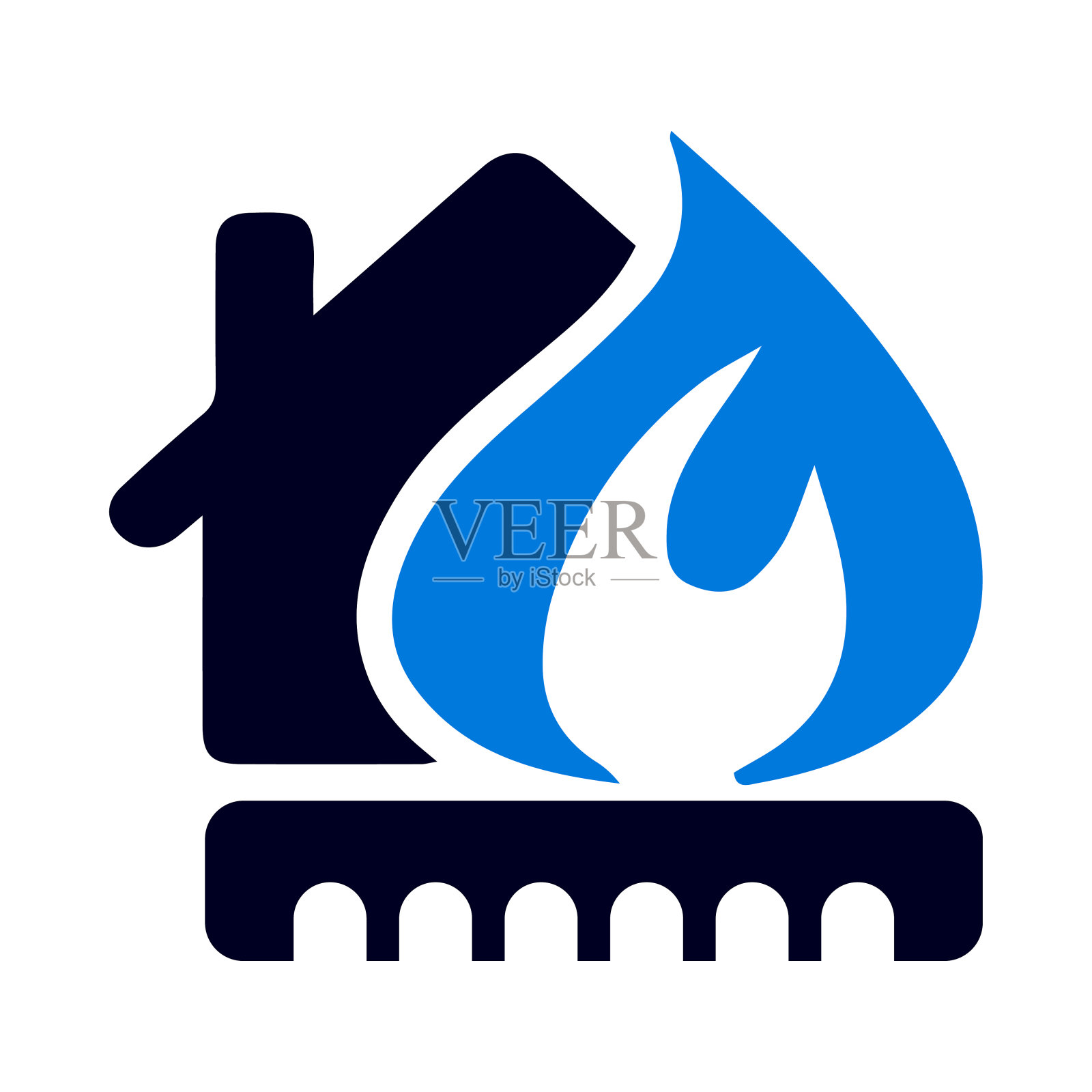 家庭，房屋，火灾，保险，家庭火灾爆炸图标插画图片素材