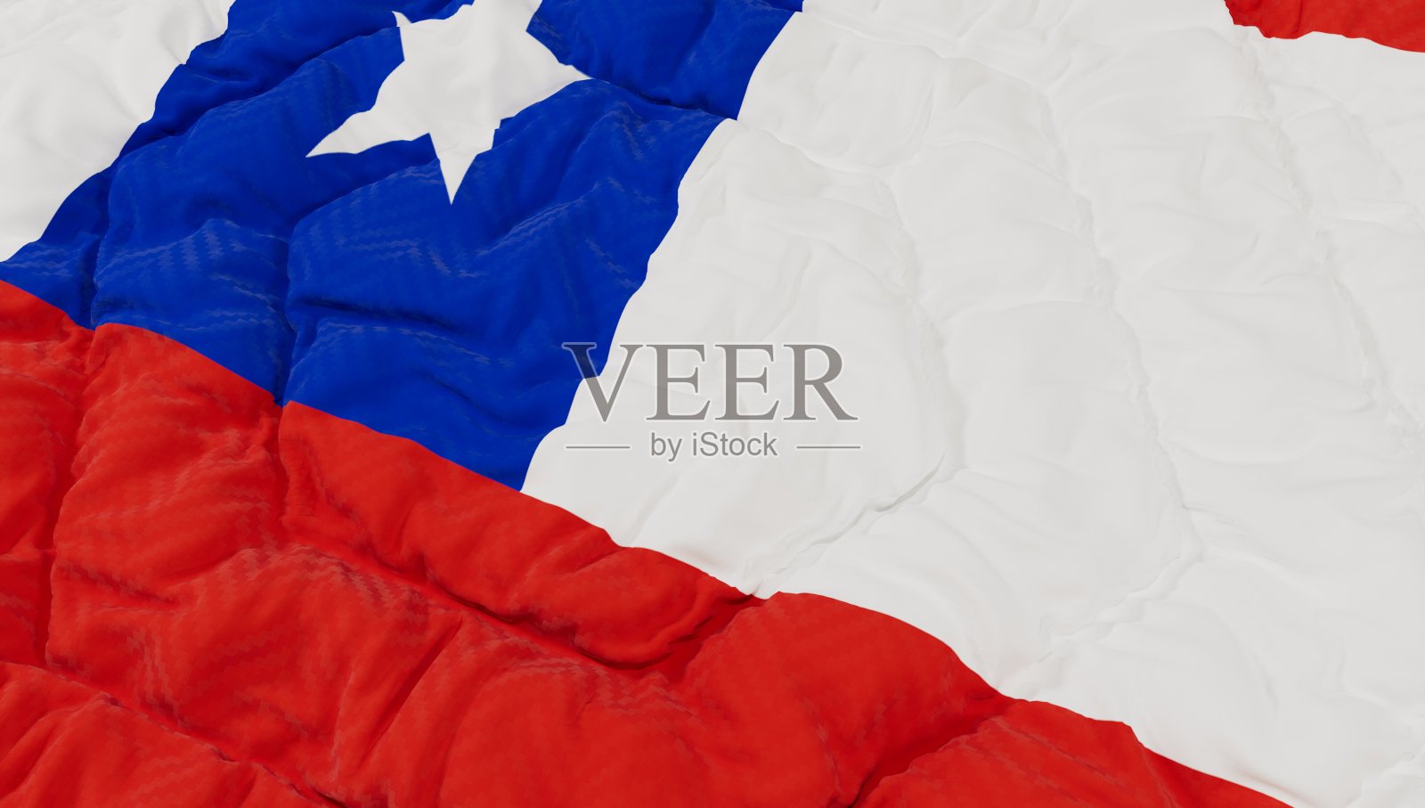 智利国旗高细节波浪形背景照片摄影图片