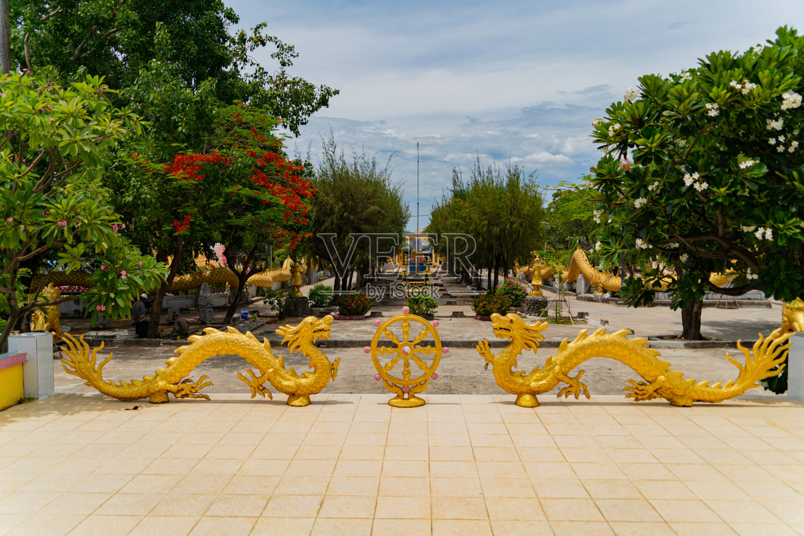 佛教寺庙群。照片摄影图片