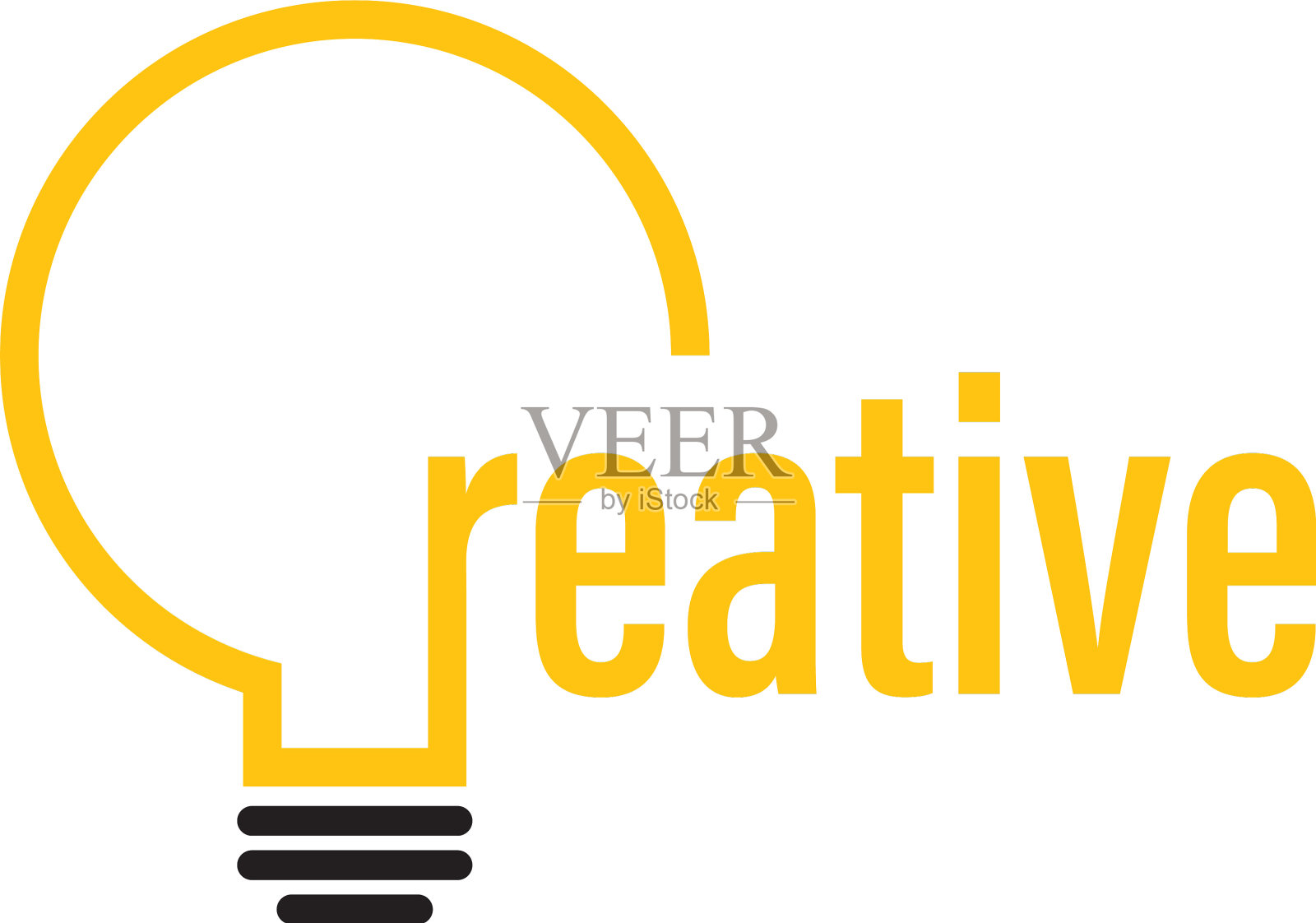 灯泡图形设计模板隔离插画图片素材