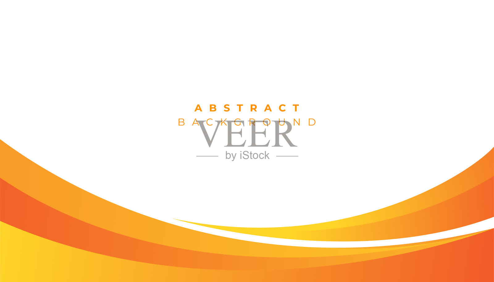 抽象黄色波浪商业背景。矢量图插画图片素材