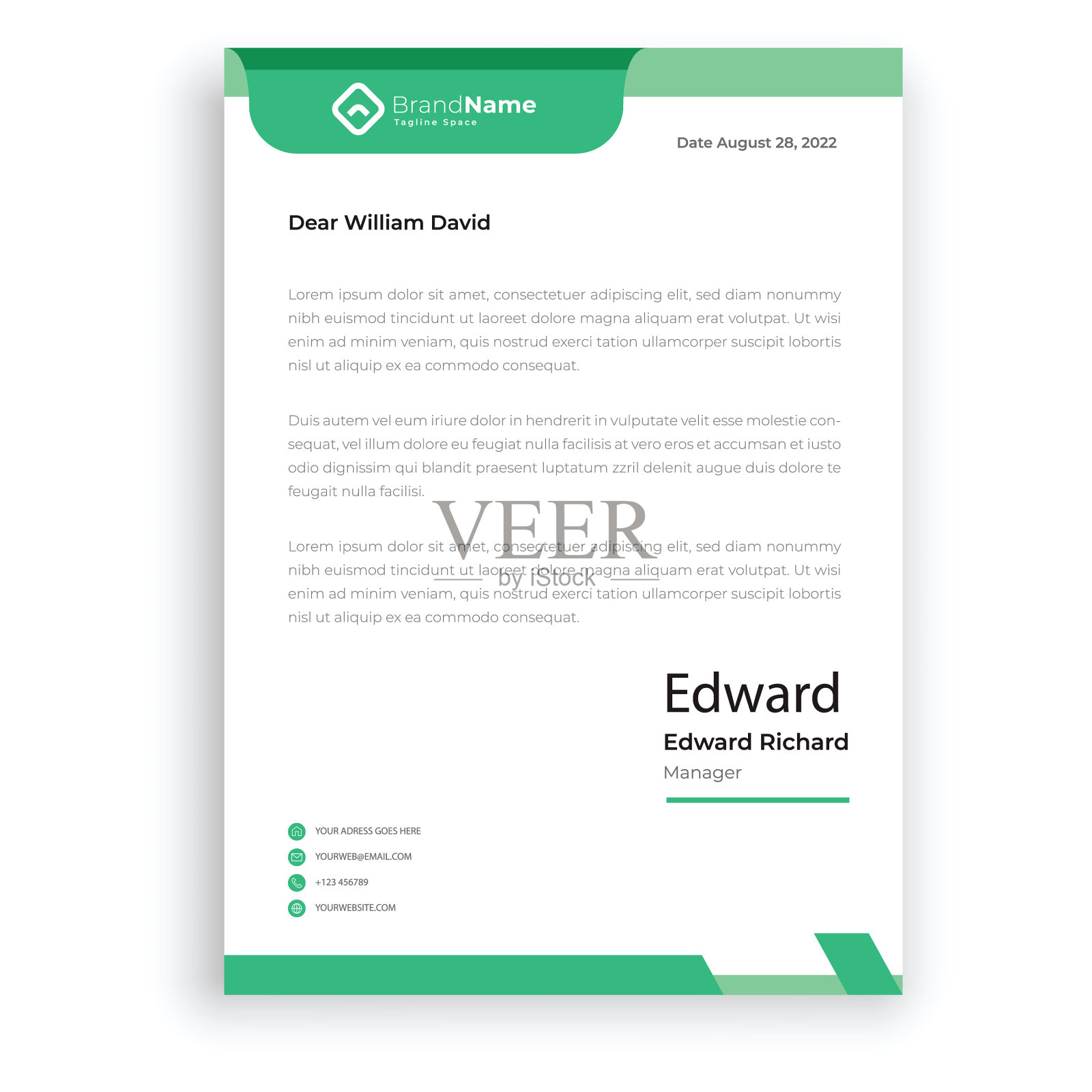 环保友好的商业信头模板设计模板素材