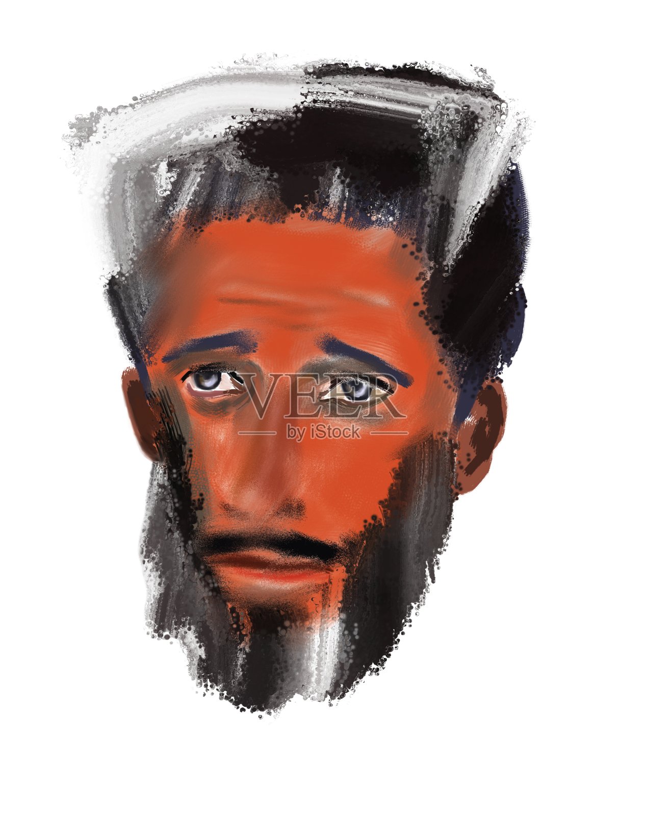 魔鬼的画像是多愁善感的插画图片素材