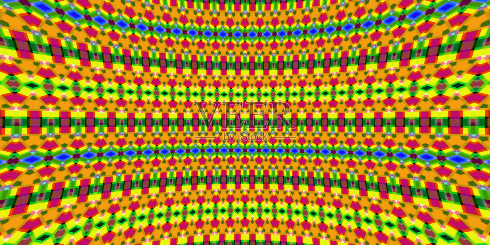 充满活力的多色抽象凹图案插画图片素材