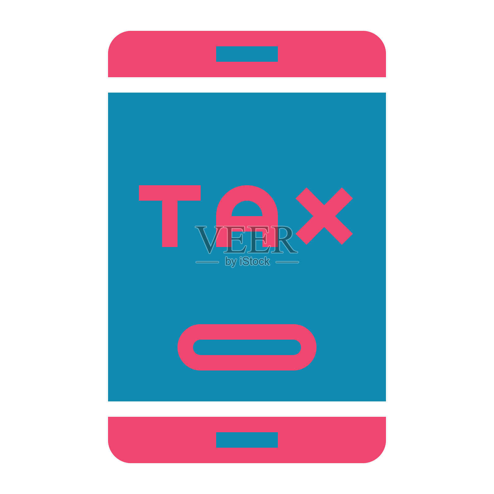 智能手机税收图标矢量插图插画图片素材