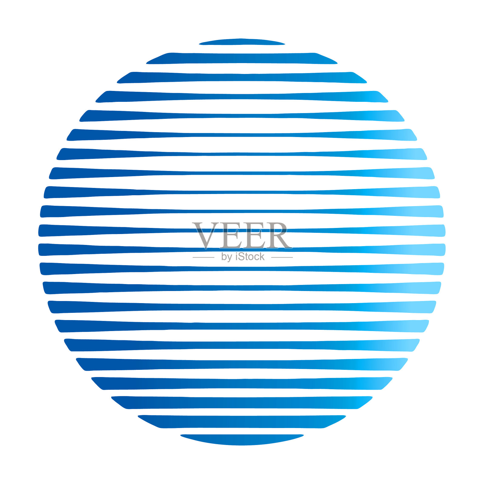 带条纹图案的3D球的线艺术矢量插画图片素材