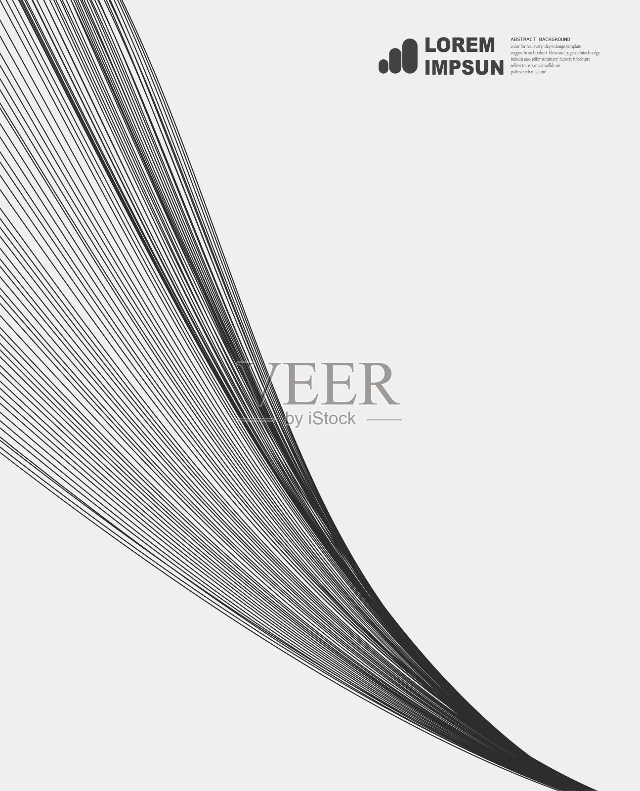 摘要黑白曲线波条纹线图案背景插画图片素材